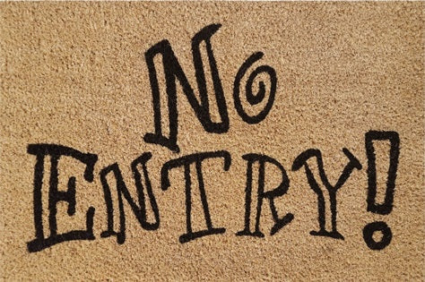 60cm x 40cm Doormat with ‘No Entry!’ Design
