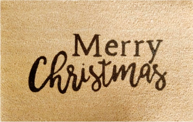 60cm x 40cm Festive Doormat with 'Merry Christmas' Design