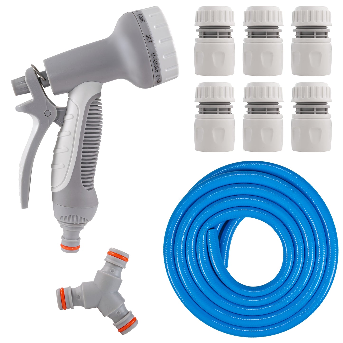 Blue Dog Shower Accessory Set with Hot & Cold Water Mix