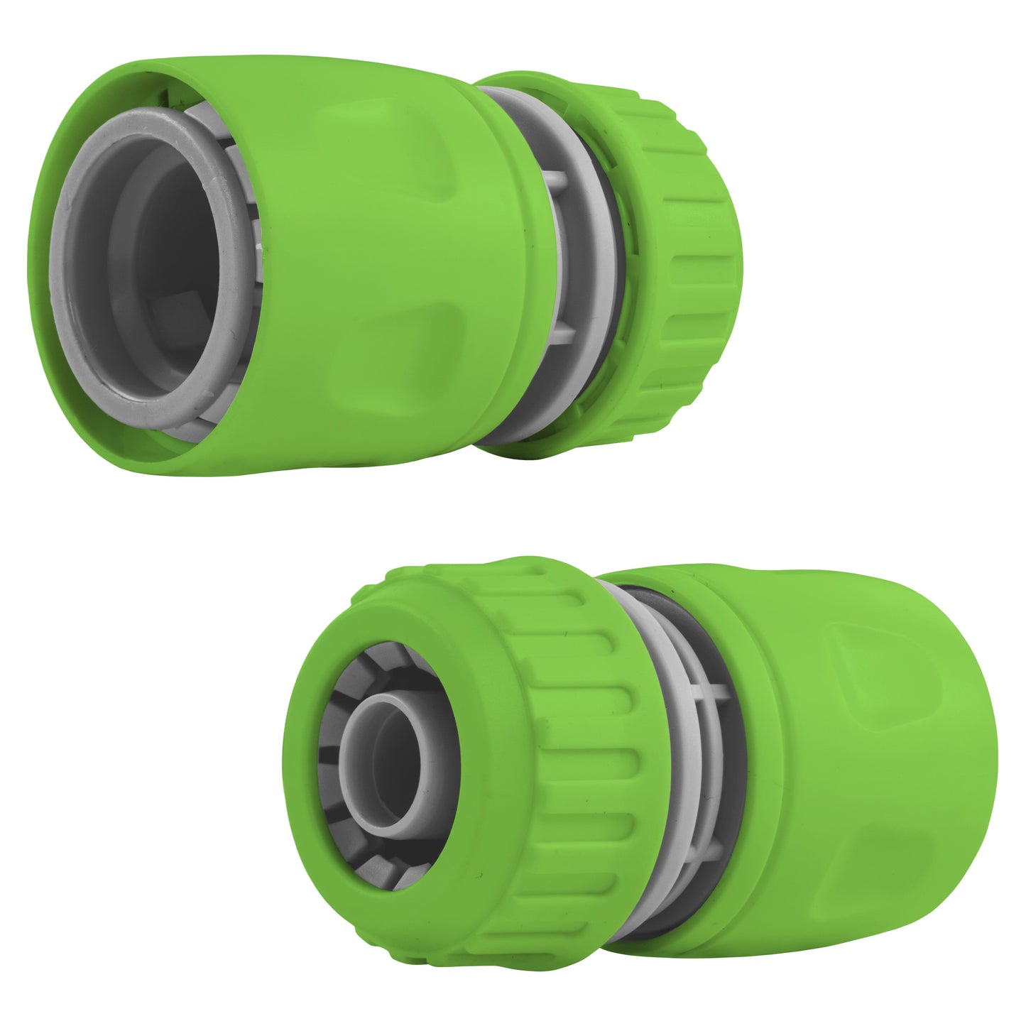 Green/Grey Female Hose Fitting Compatible with ½" or 5/8" Hoses