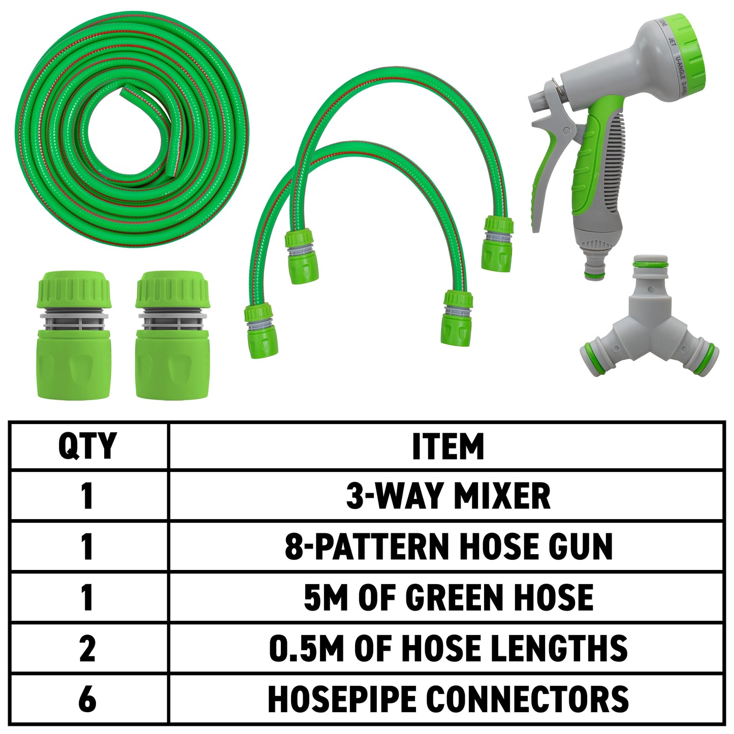 Green Dog Shower Accessory Set with Hot & Cold Water Mix