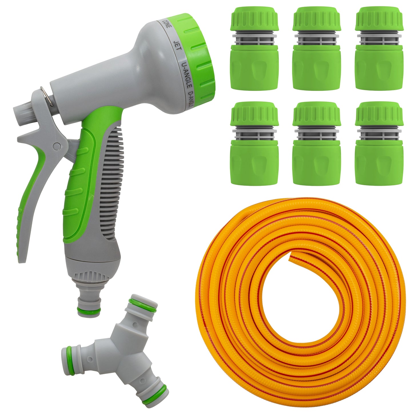 Yellow/Lime Dog Shower Accessory Set with Hot & Cold Water Mix