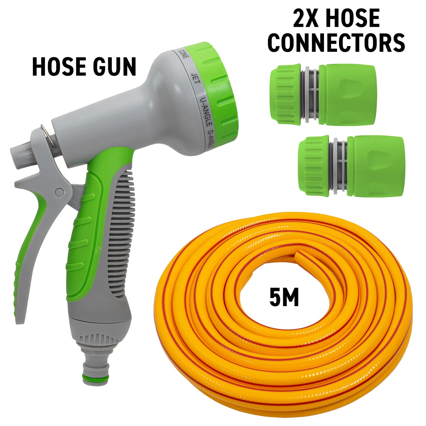 Yellow/Lime Dog Shower Accessory Set for Cold Water