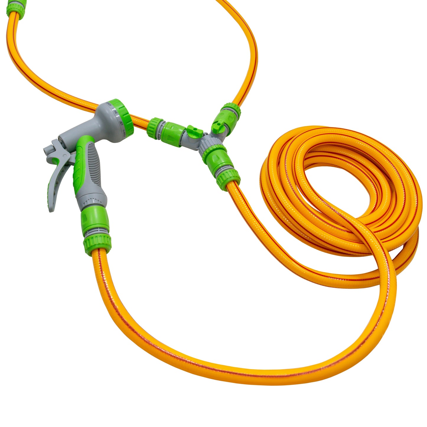 Yellow/Lime Dog Shower Accessory Set with Hot & Cold Water Mix, Valves Included