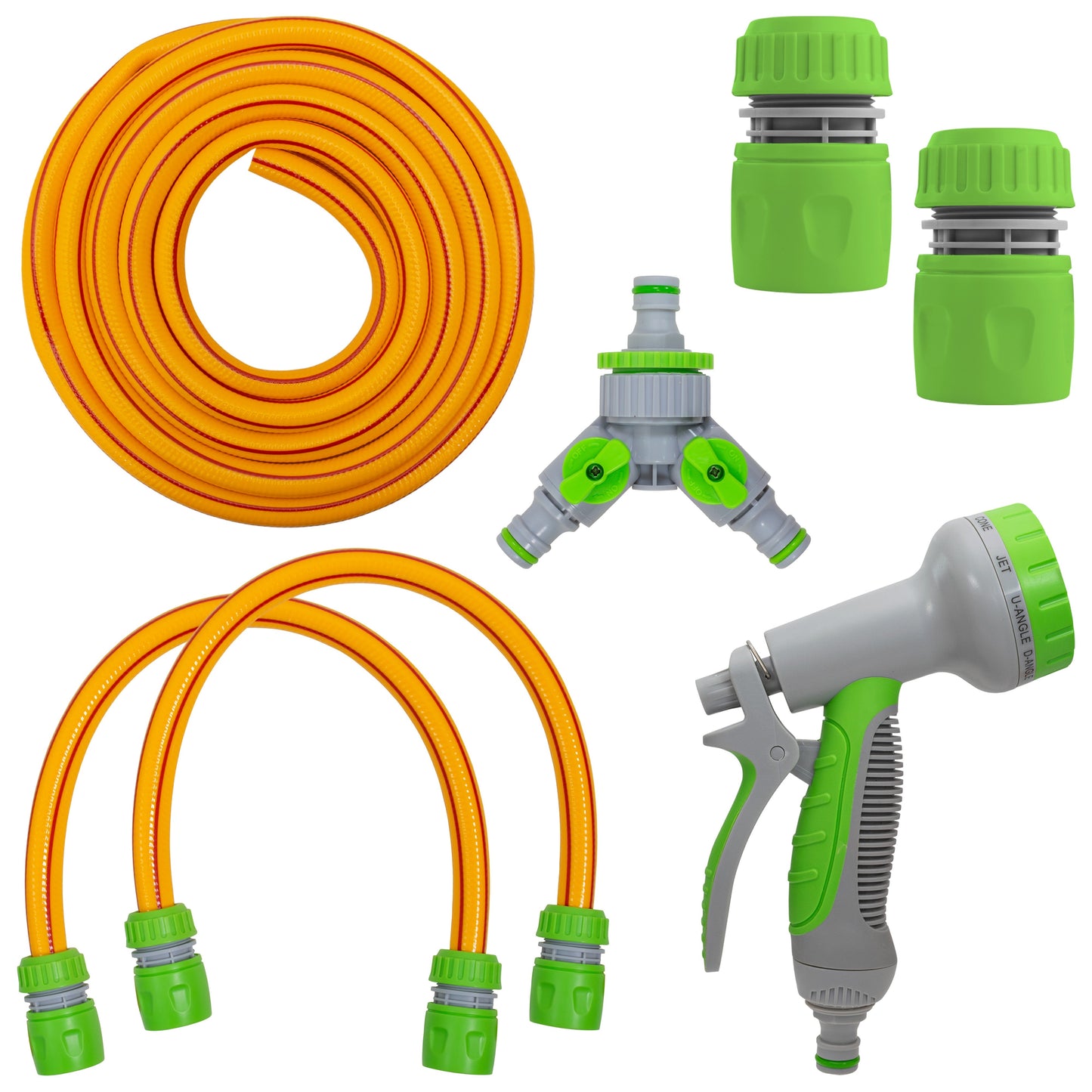 Yellow/Lime Dog Shower Accessory Set with Hot & Cold Water Mix, Valves Included