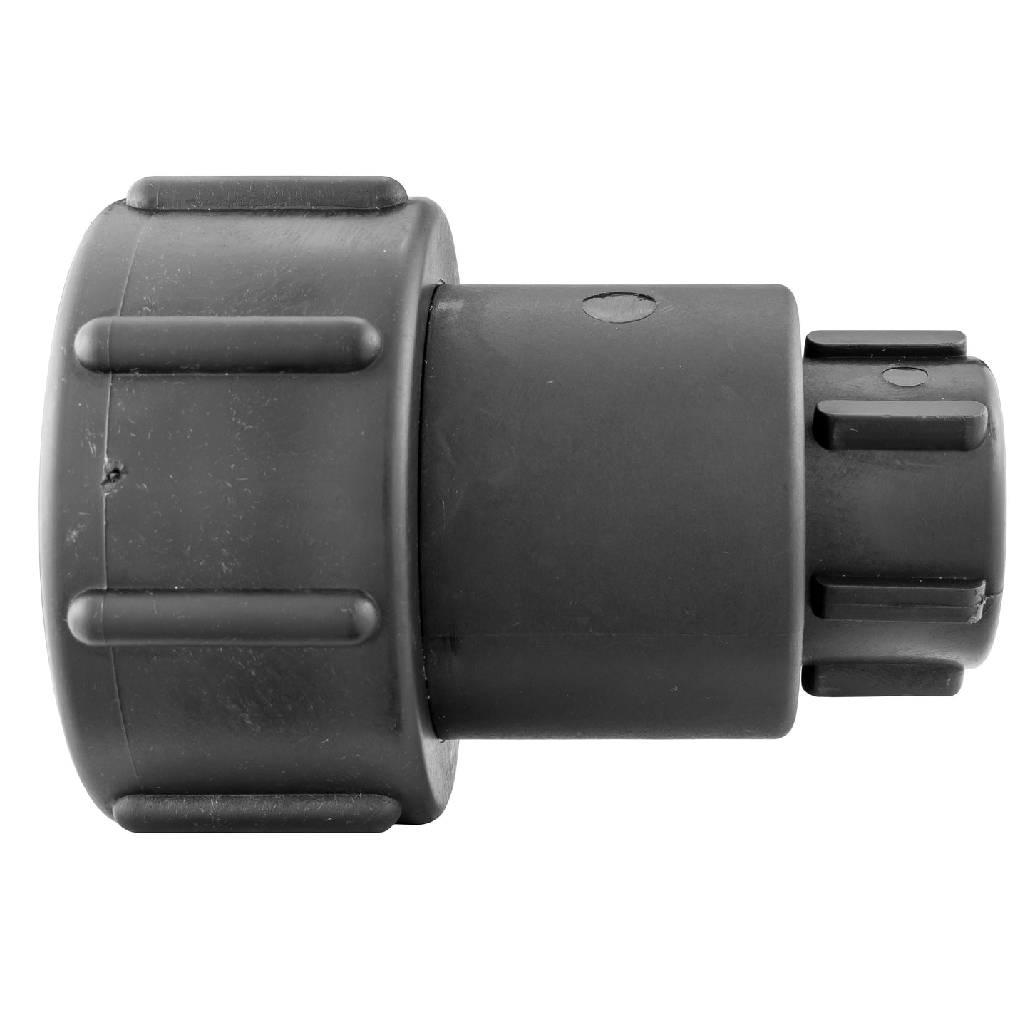 IBC 2” S60X6 – 1/2" BSPF Extended Connector with Lever-Operated Valve and Geka-Style Coupling