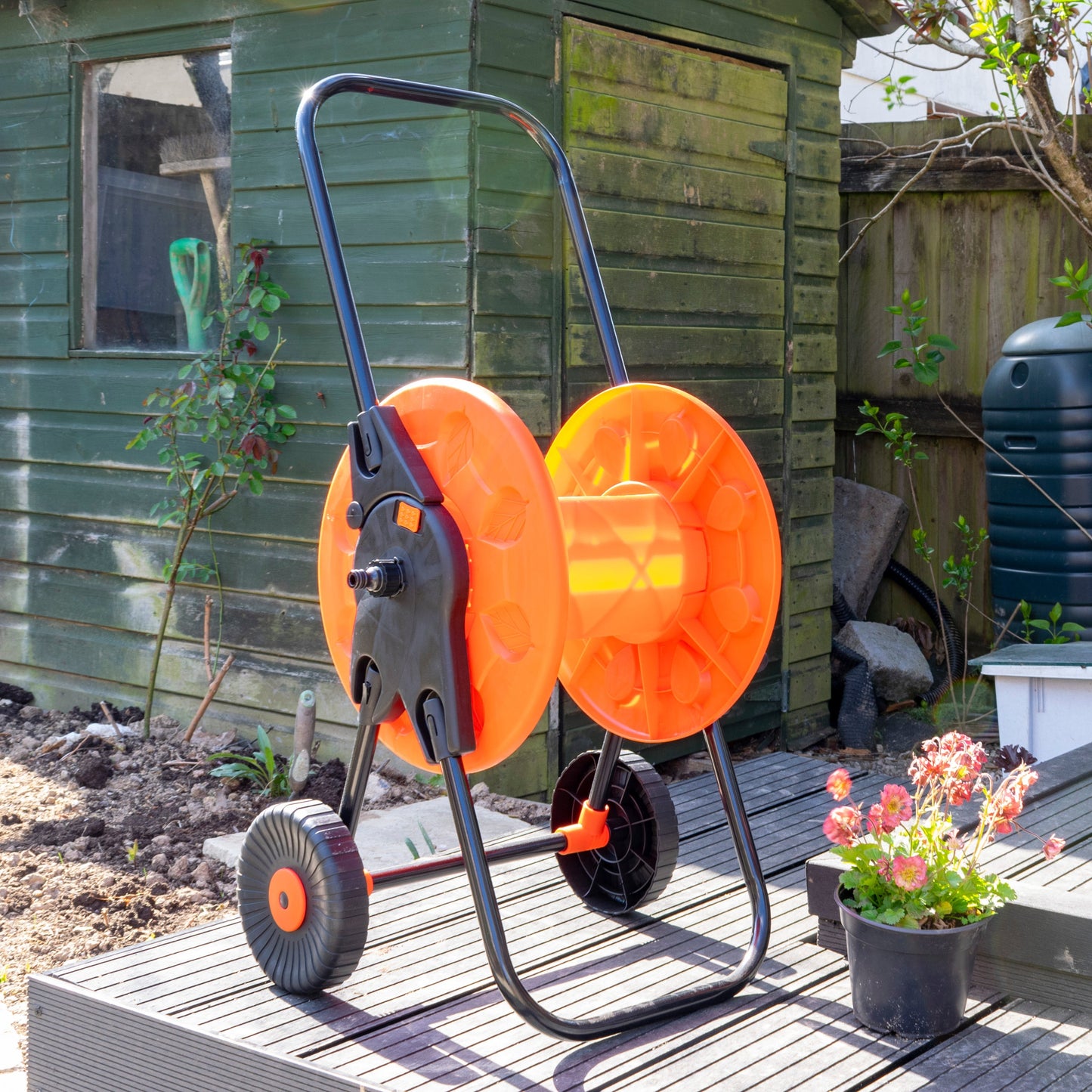 60m ½" Garden Hose Cart with Wheels, CW