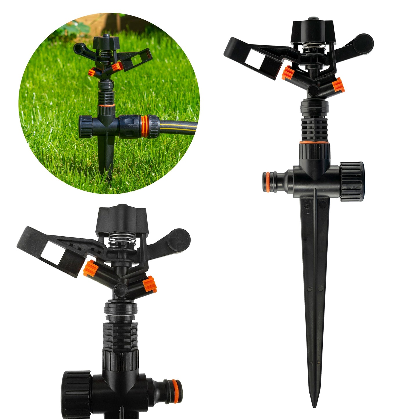 Eco Line Pulsating Garden Sprinkler with Ground Spike