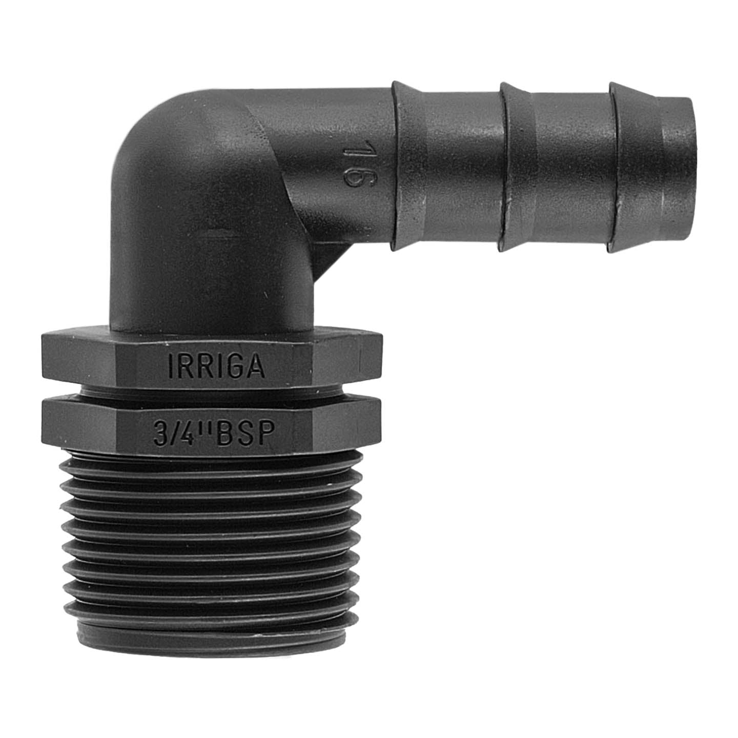 ¾” BSP Elbow Connector with 16mm Hose Barb