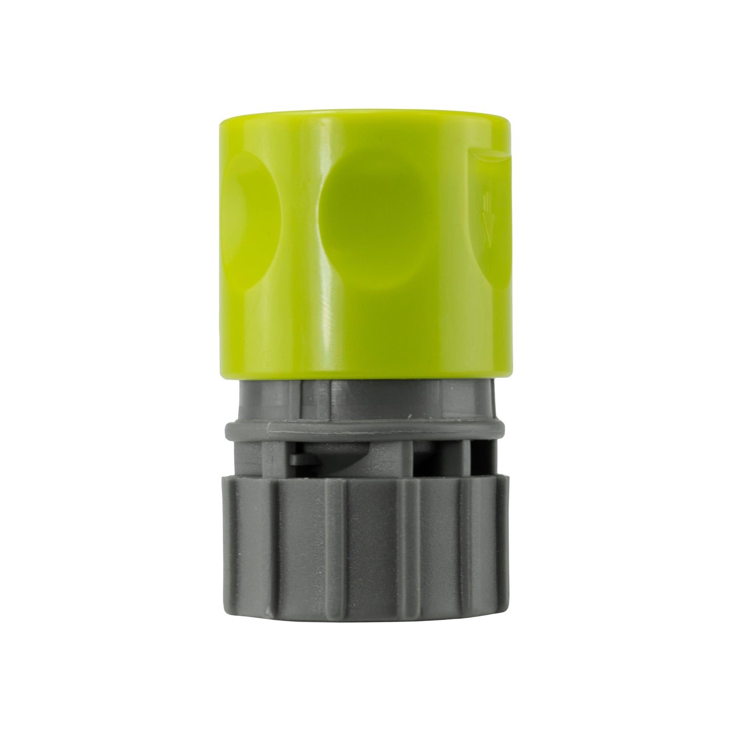 IBC 2” S60X6 Cap with Integrated BSPM Valve and ¾” BSPF Quick-Connect Hose Connector – Lime