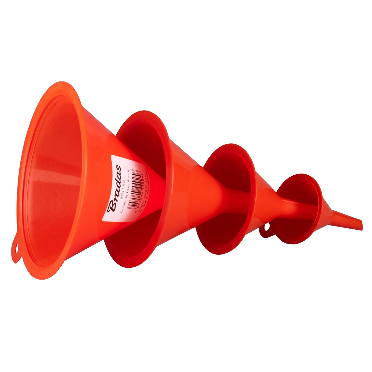 Set of 4 Red Mixed Funnels