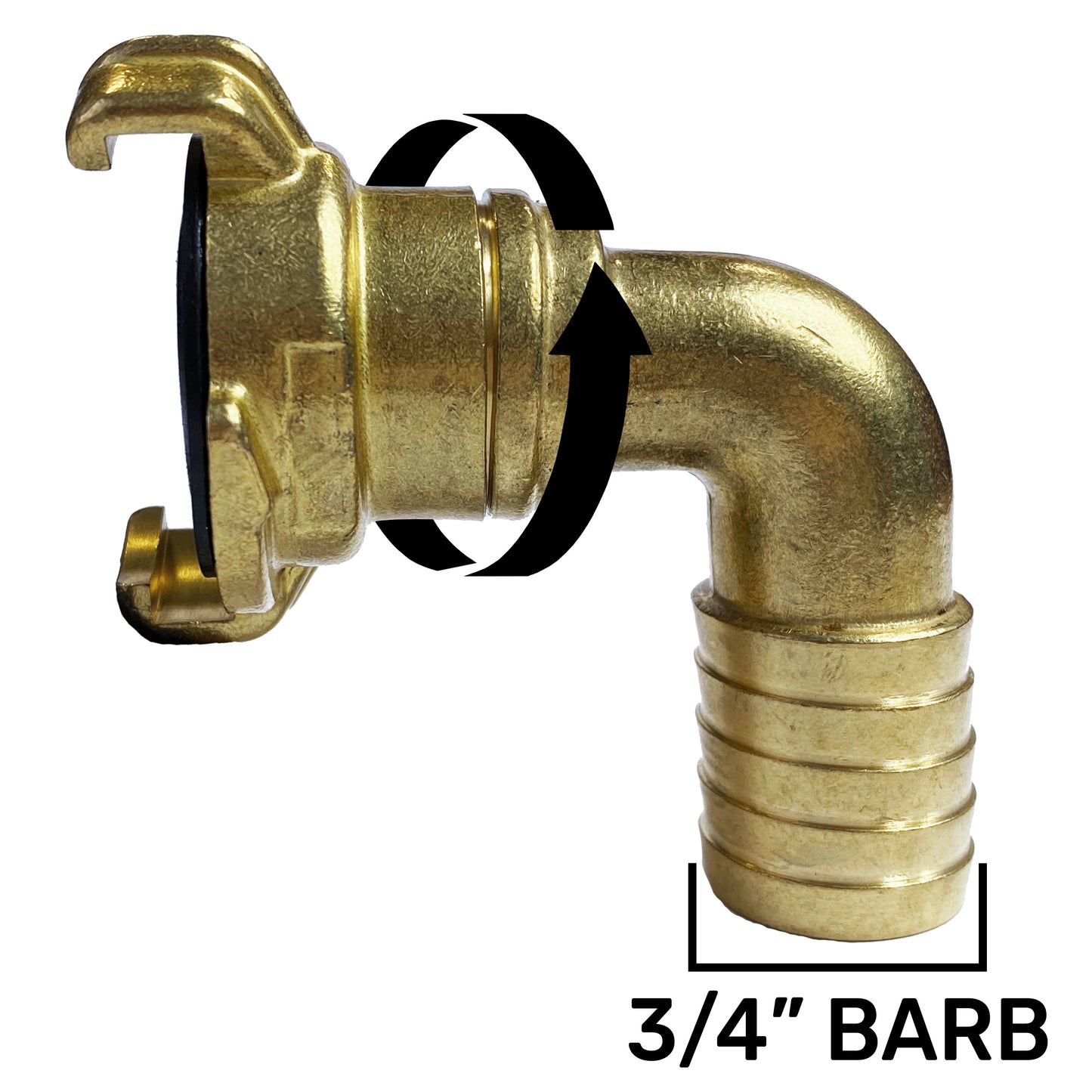 2" IBC Cap S60X6 with 19mm Geka-Type Swivel Barb Connector