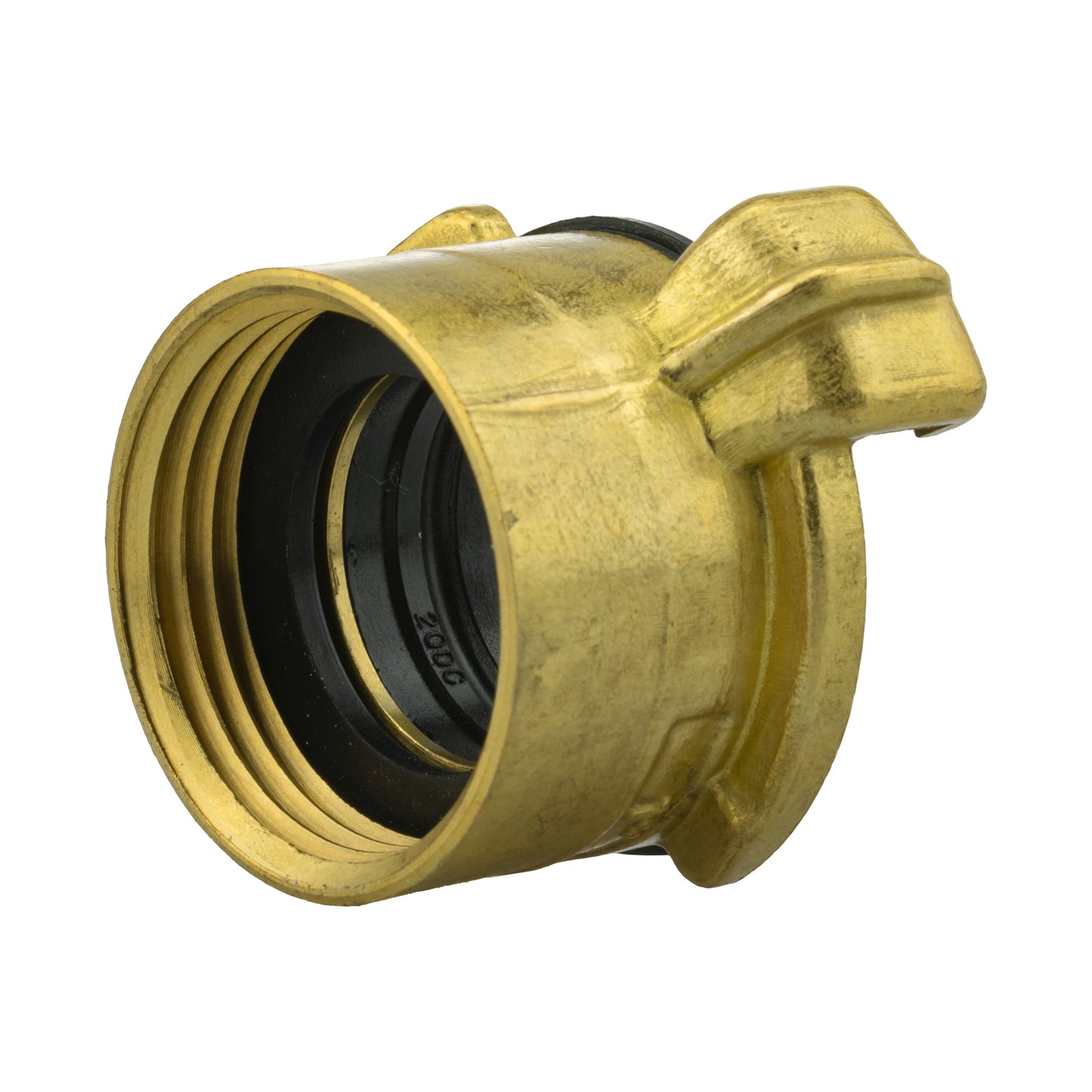 25mm MDPE Wall Flange Set Including Brass Bib Tap with Geka Claw Connector