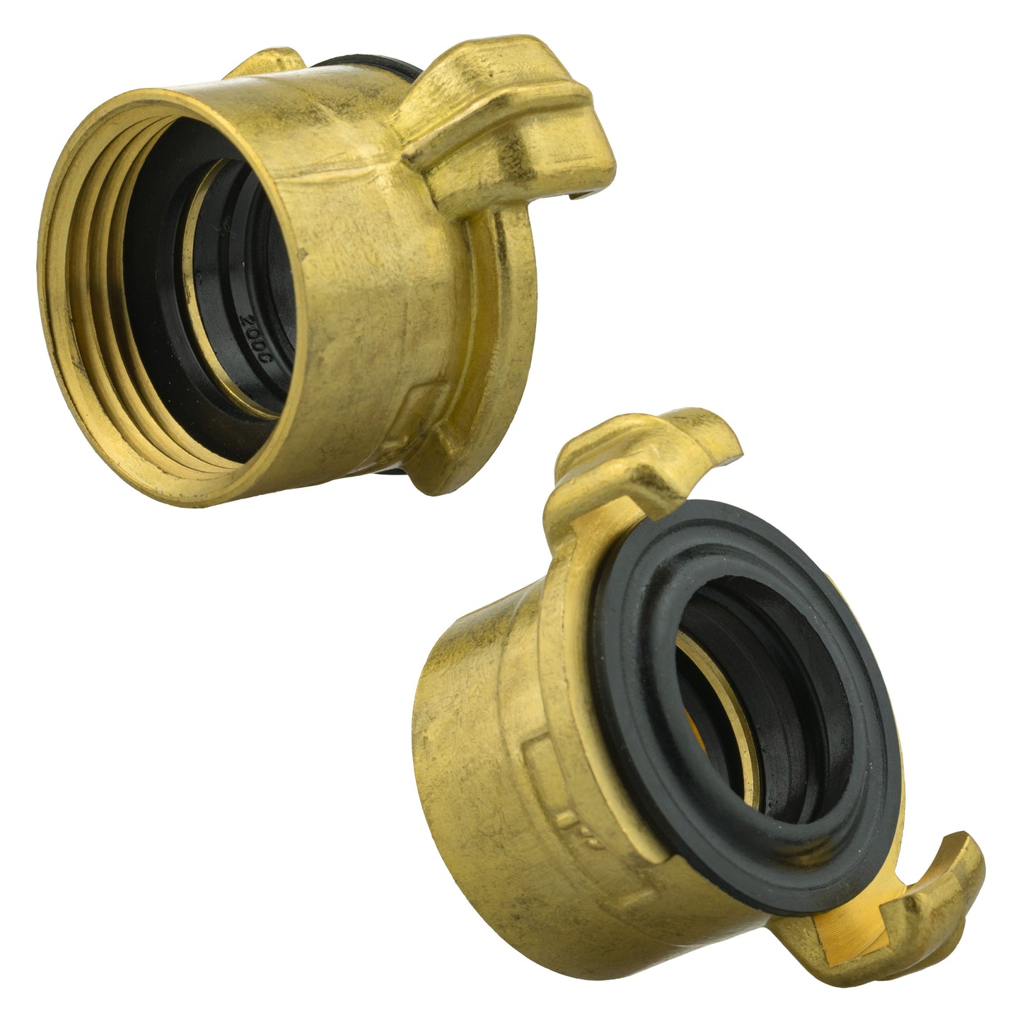 25mm MDPE Wall Flange Set Including Brass Bib Tap with Geka Claw Connector
