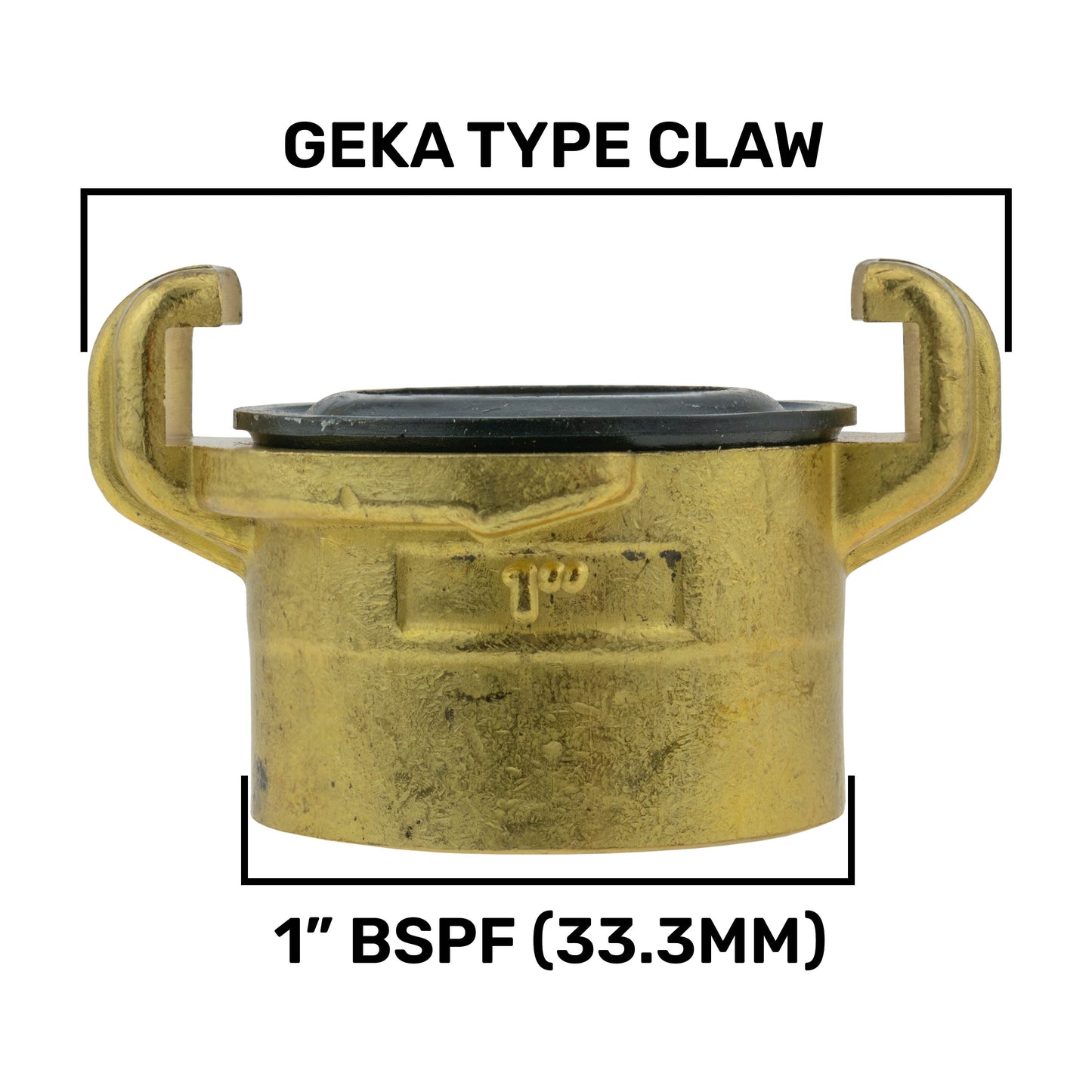 25mm MDPE Wall Flange Set Including Brass Bib Tap with Geka Claw Connector