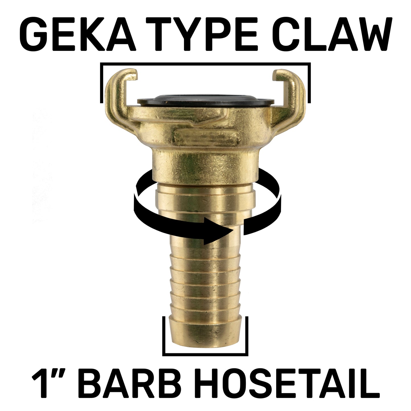 2" IBC Cap S60X6 with 25mm Geka-Type Swivel Barb Connector