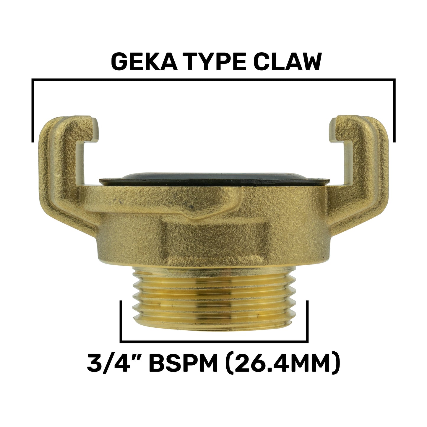 IBC 2” S60X6 Tank Cap with Heavy-Duty Plastic Valve and Geka-Style Connector
