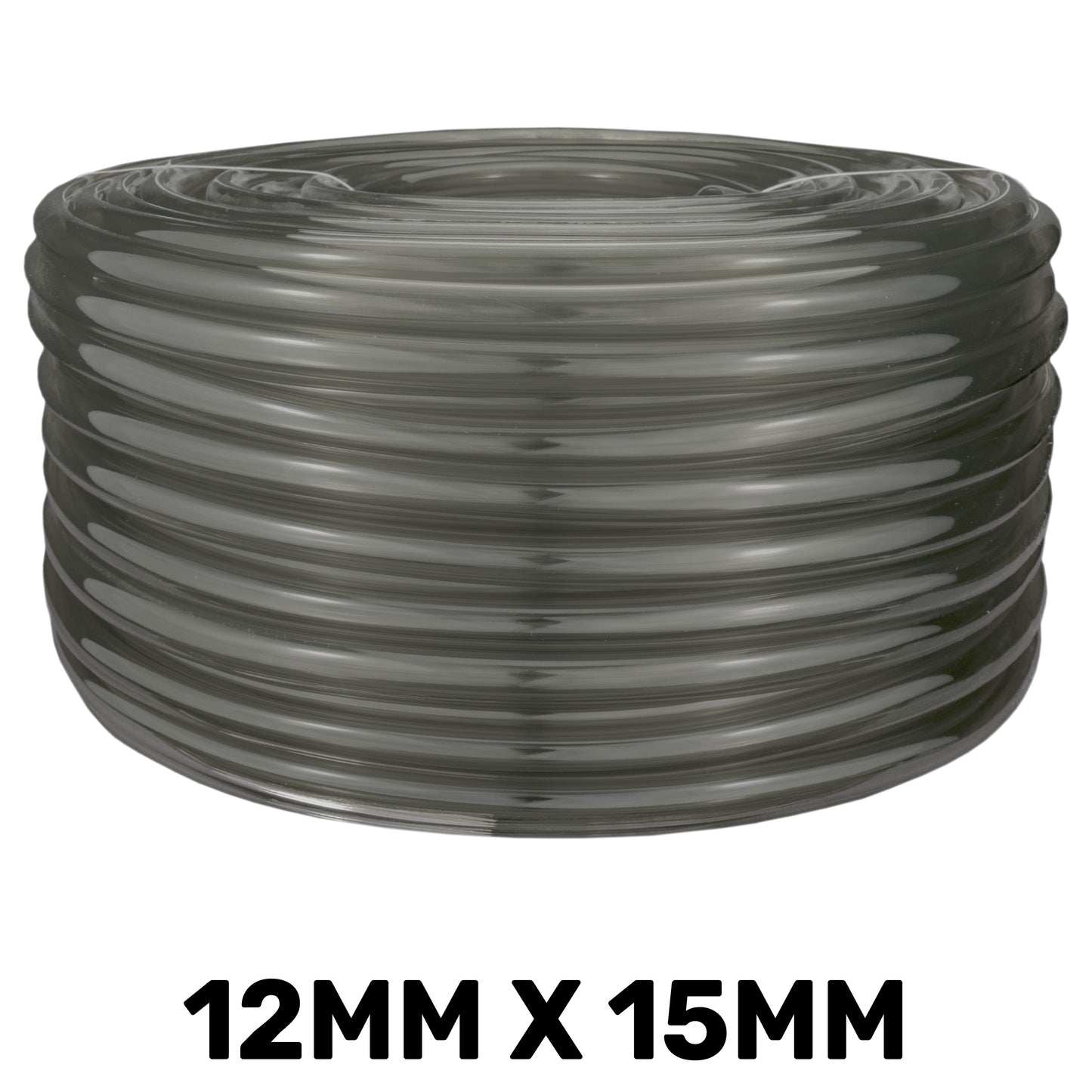 PVC Semi-Transparent Pipe Grey 12mm x 15mm