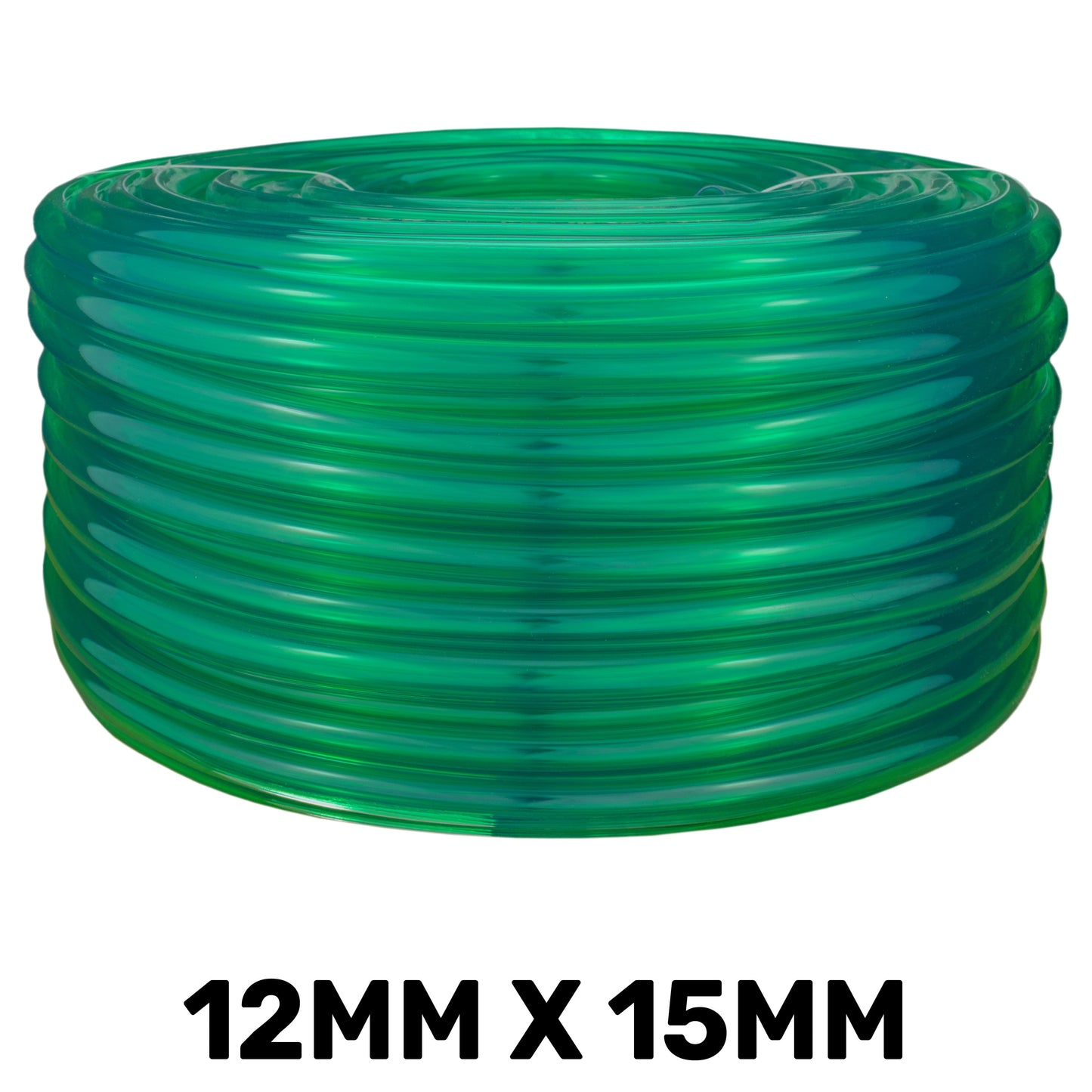 PVC Semi-Transparent Pipe Green 12mm x 15mm