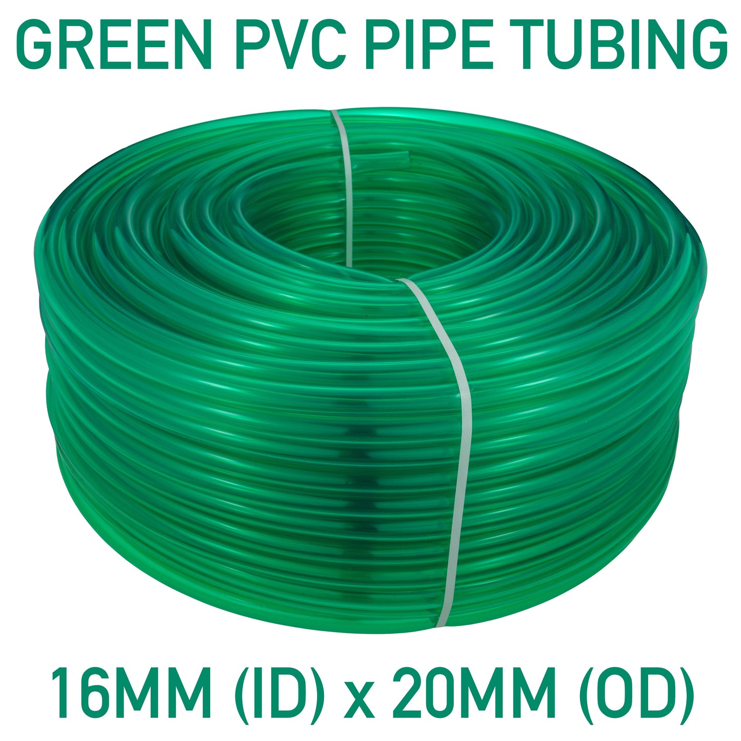 PVC Semi-Transparent Pipe Green 16mm x 20mm