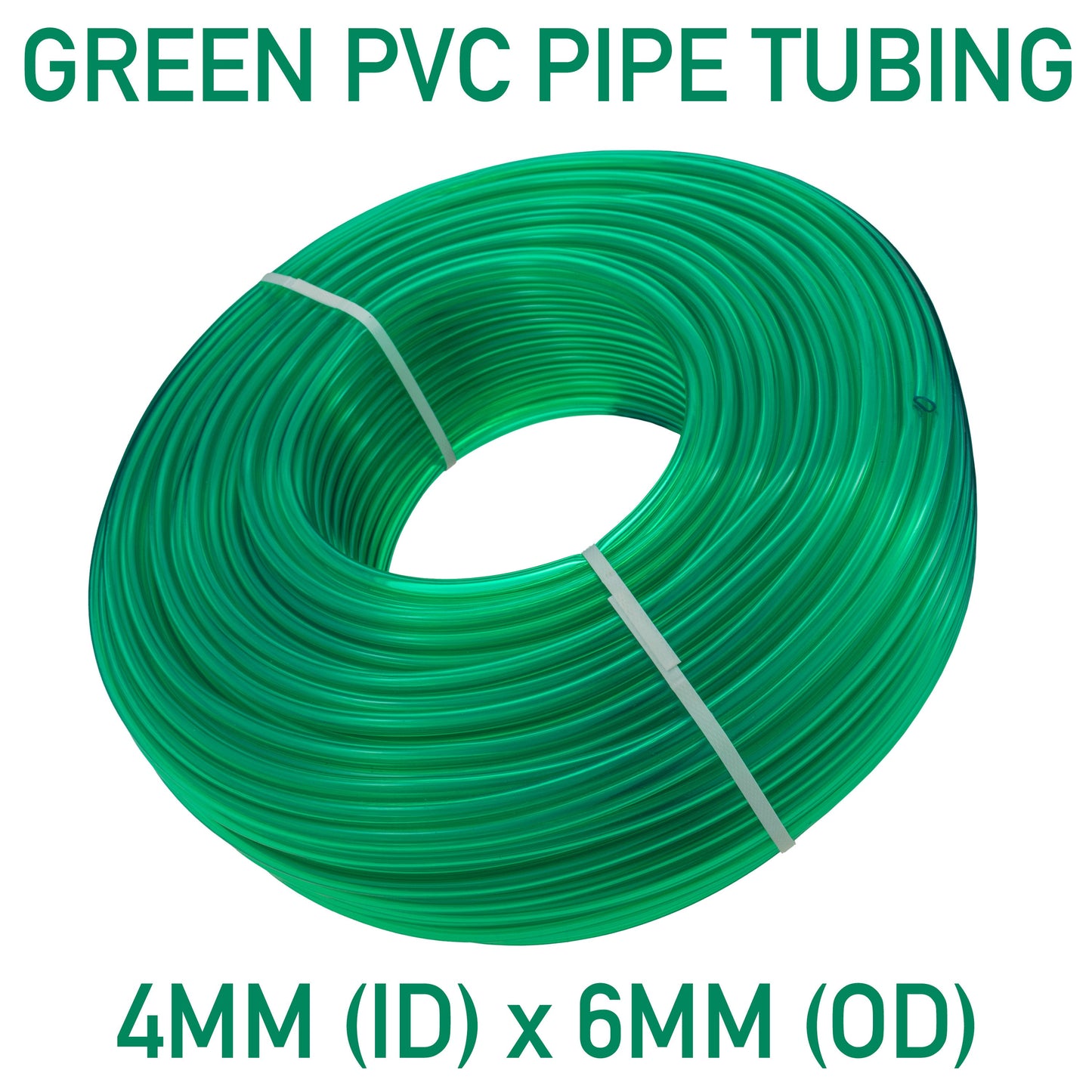 PVC Semi-Transparent Pipe Green 4mm x 6mm