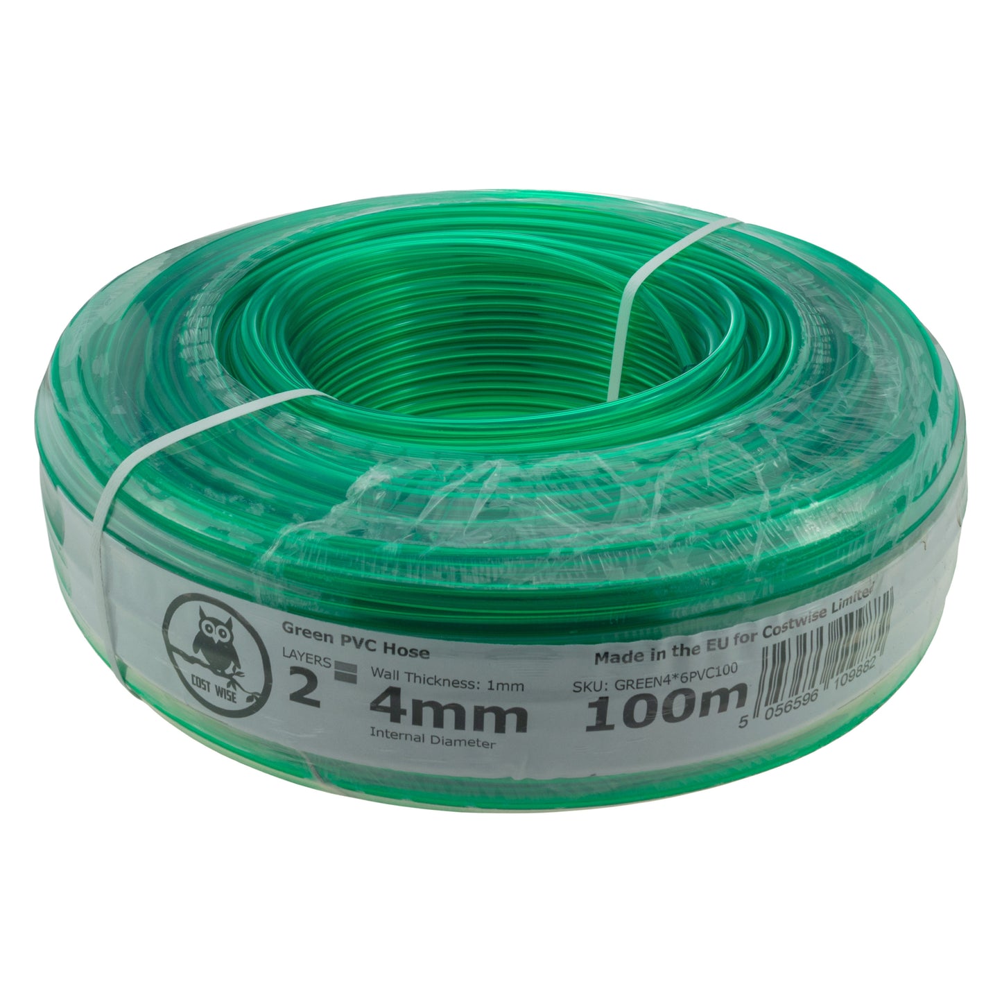 PVC Semi-Transparent Pipe Green 4mm x 6mm