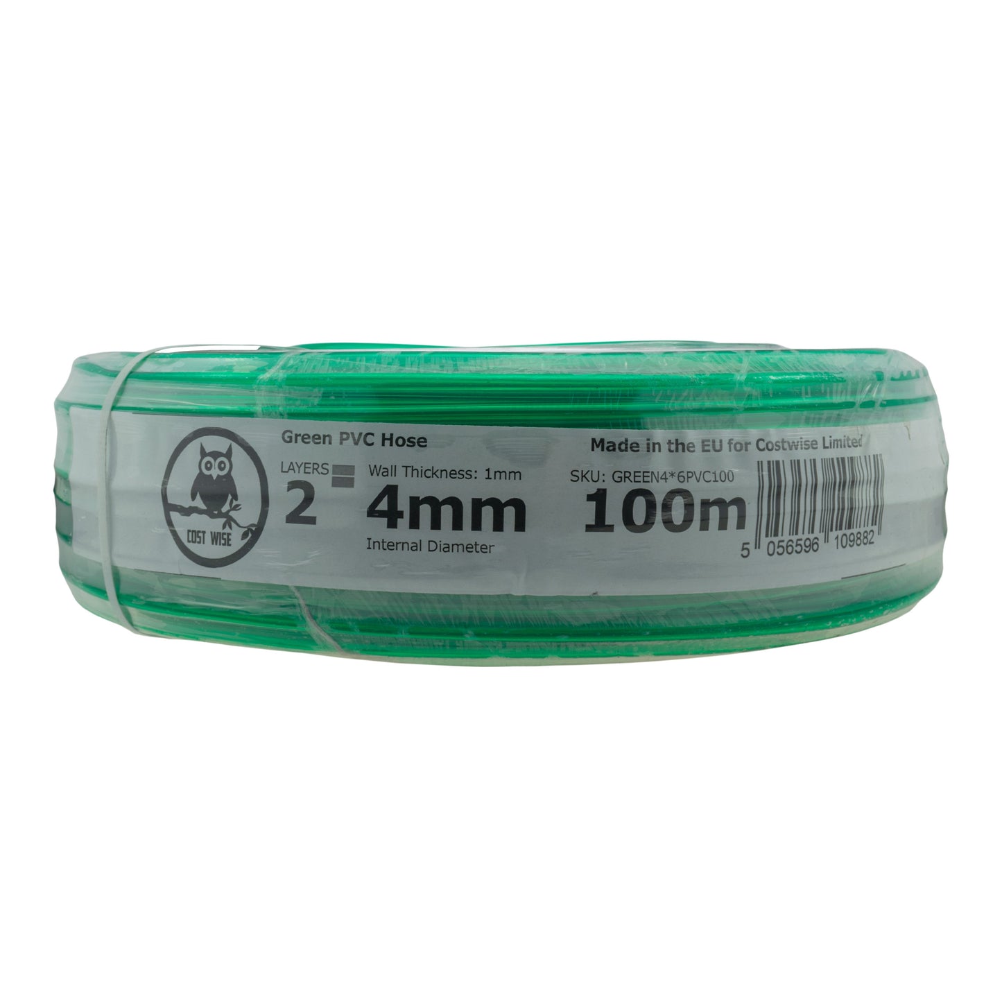 PVC Semi-Transparent Pipe Green 4mm x 6mm