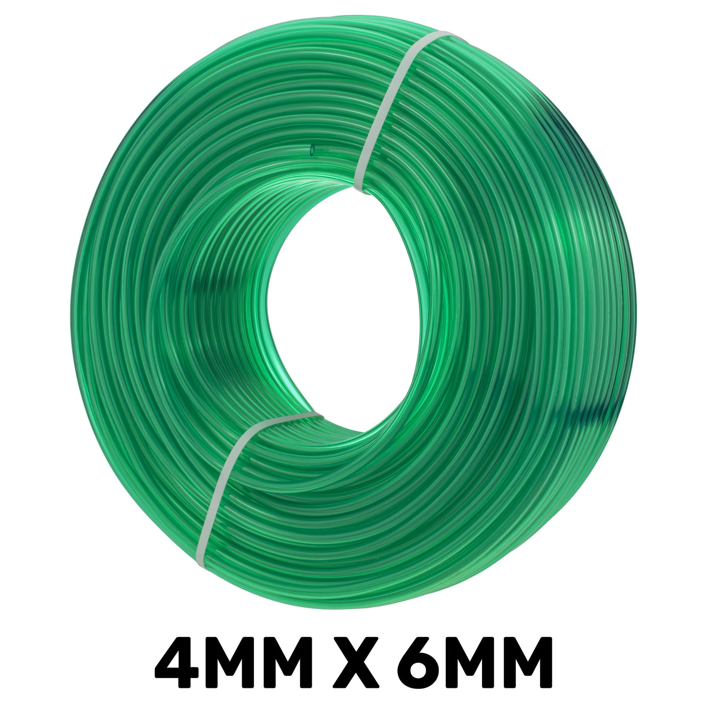 PVC Semi-Transparent Pipe Green 4mm x 6mm