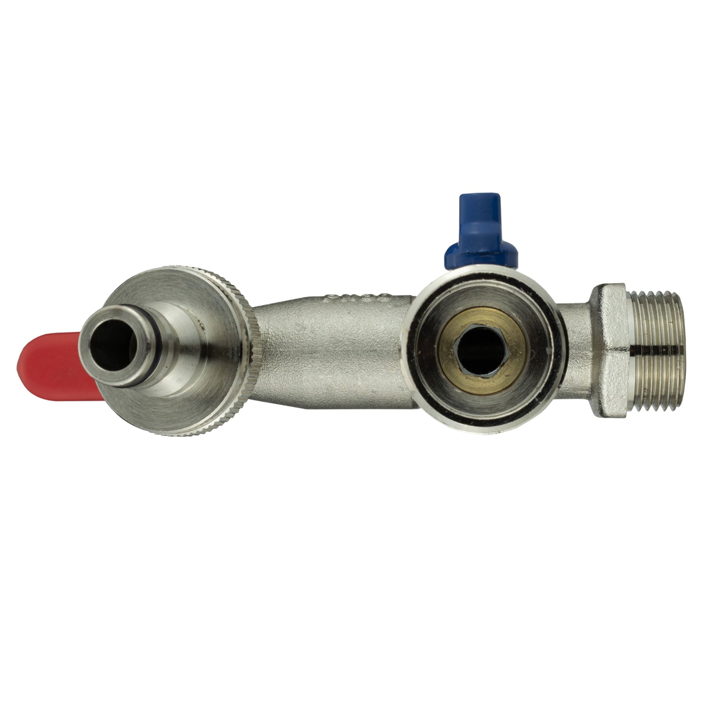 20mm MDPE Wall Flange Set Complete with Metal 3-Way Splitter Tap