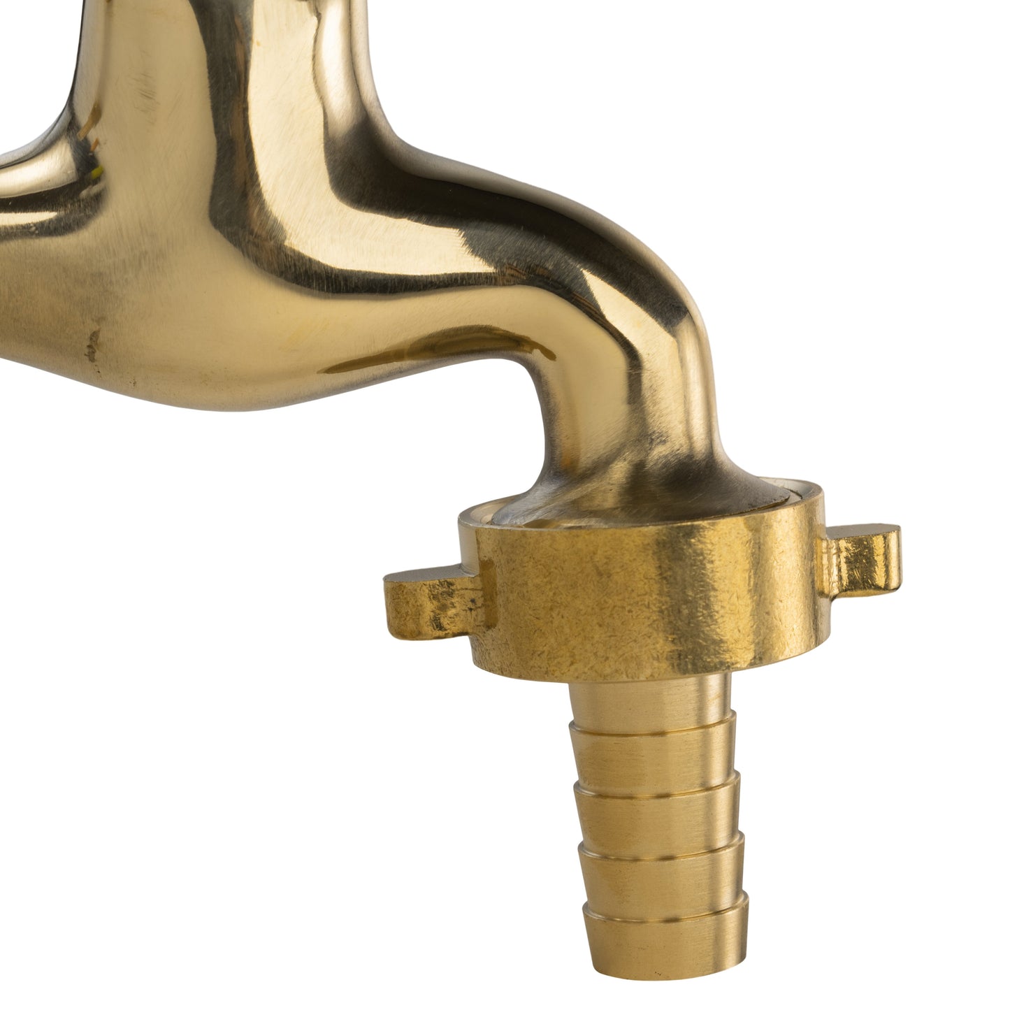 1/2'' BSPM Polished Brass Garden Tap with 13mm Barbed Outlet