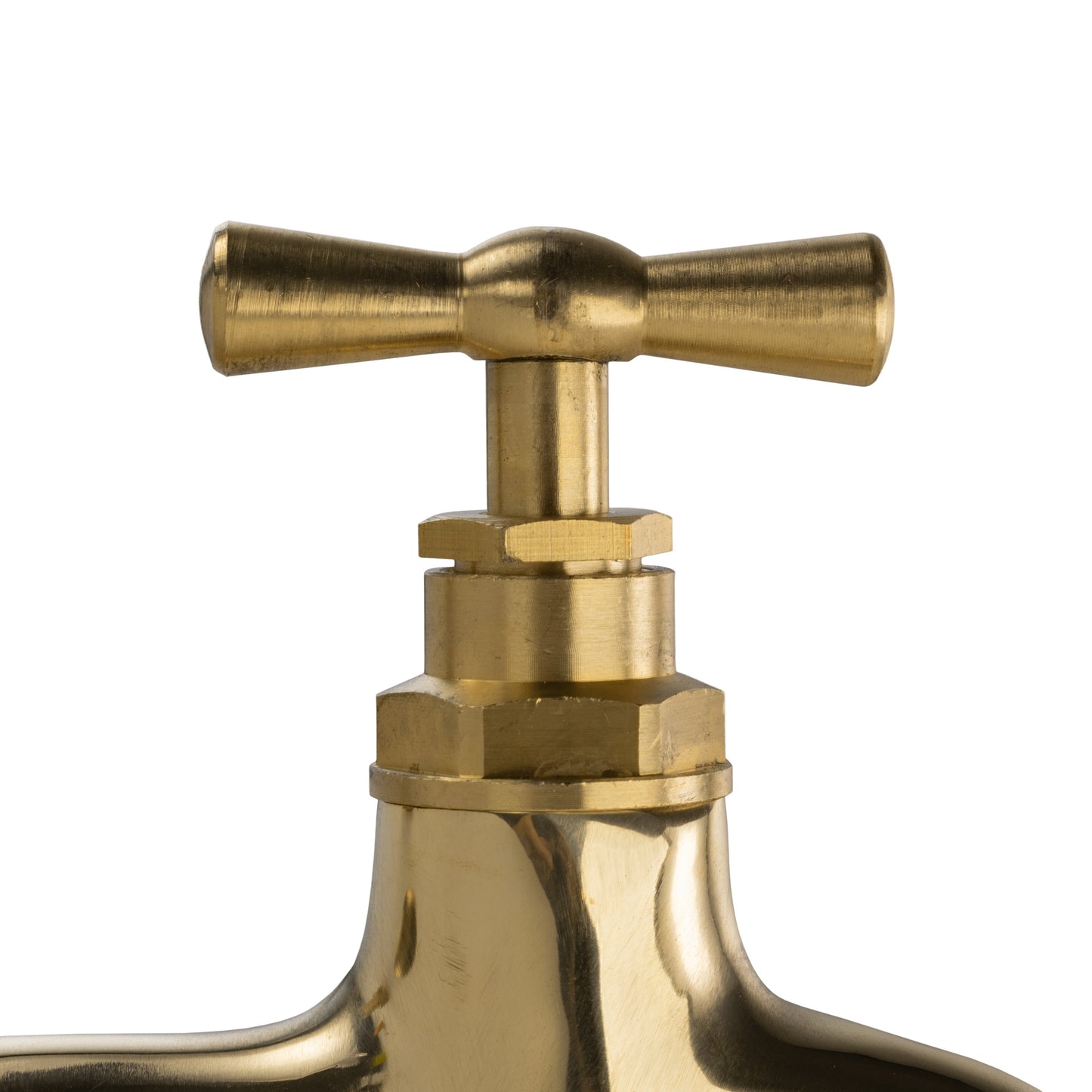 1/2'' BSPM Polished Brass Garden Tap with 13mm Barbed Outlet