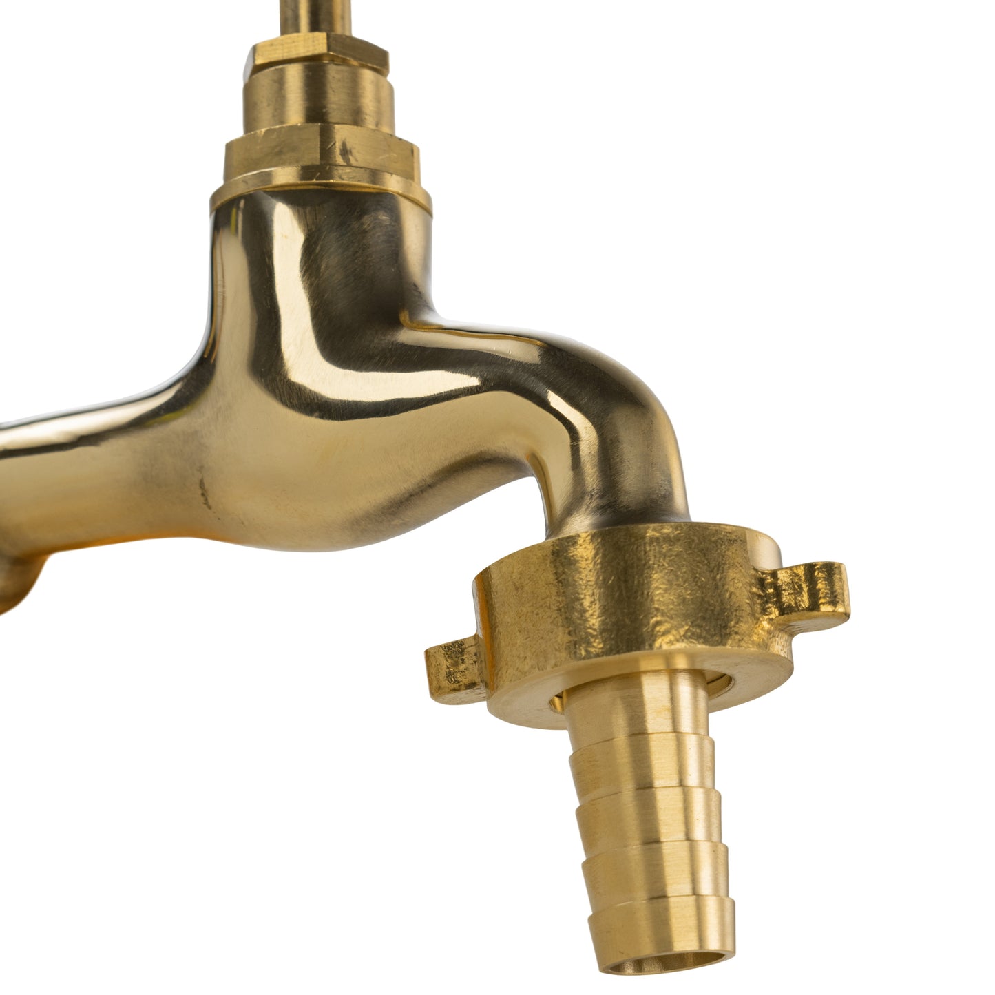 1/2'' BSPM Polished Brass Garden Tap with 13mm Barbed Outlet
