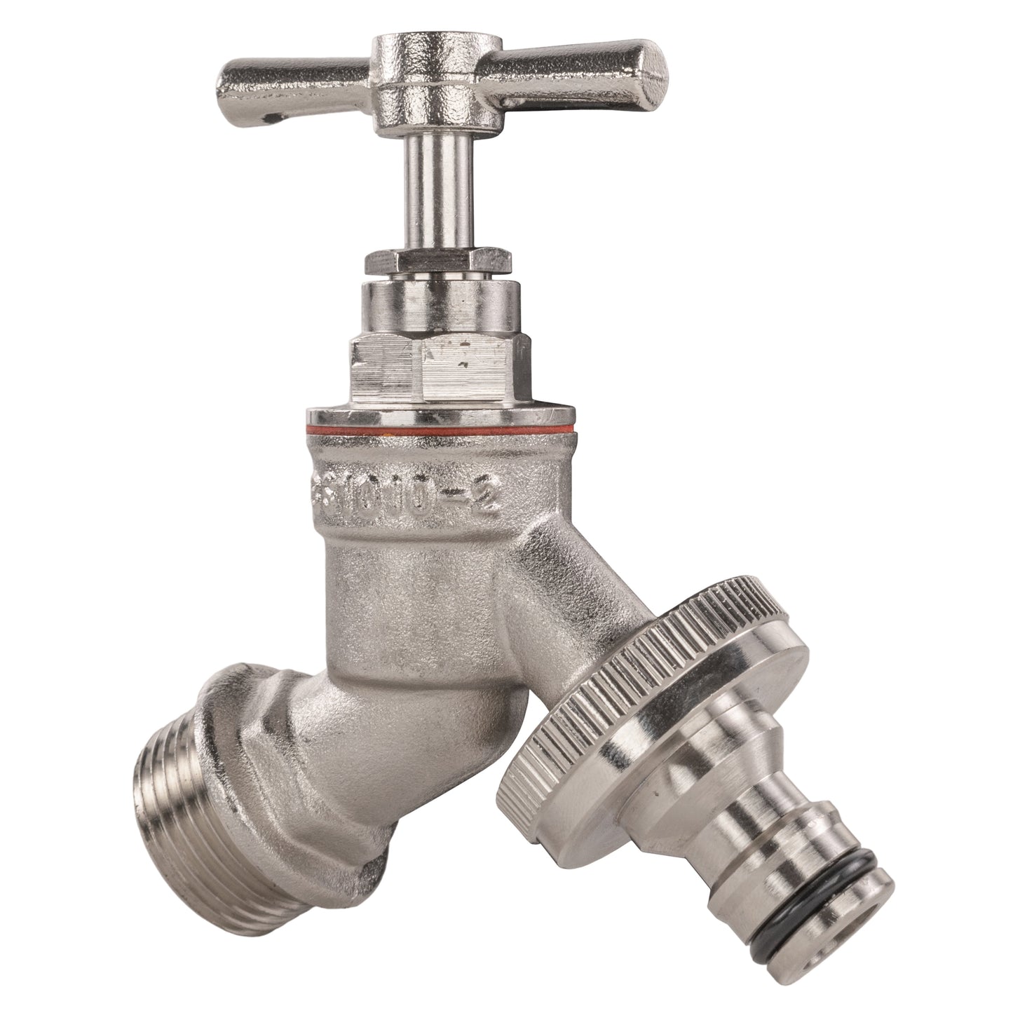 ½" Water Butt Set with Nickel-Plated Tap & Quick-Connect Outlet + Drill Bit