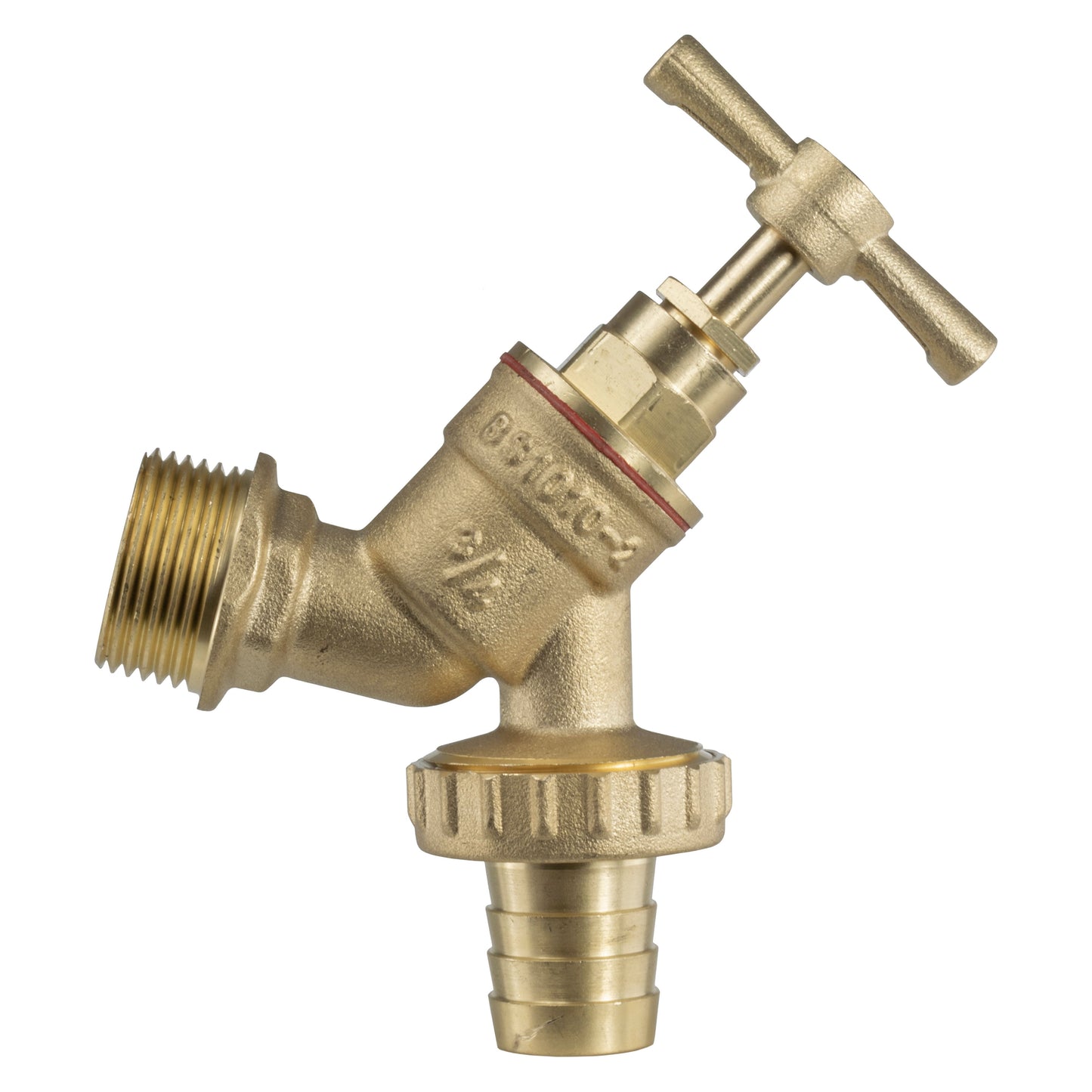 22mm Brass Wall Flange Kit with Brass Barbed Faucet