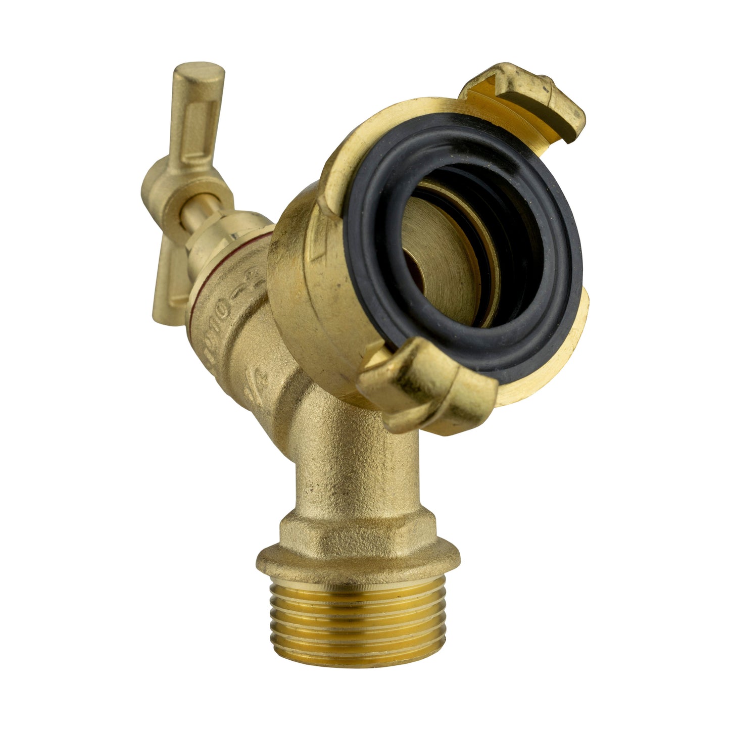 25mm MDPE Wall Flange Set Including Brass Bib Tap with Geka Claw Connector