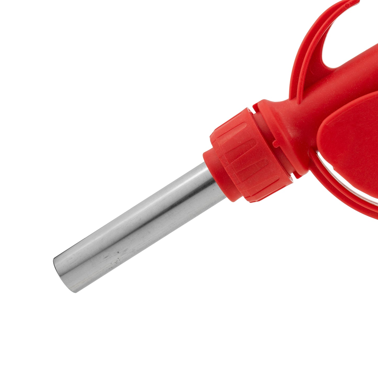 Red 3/4" Barb Inlet Fuel Gun – Metal Outlet