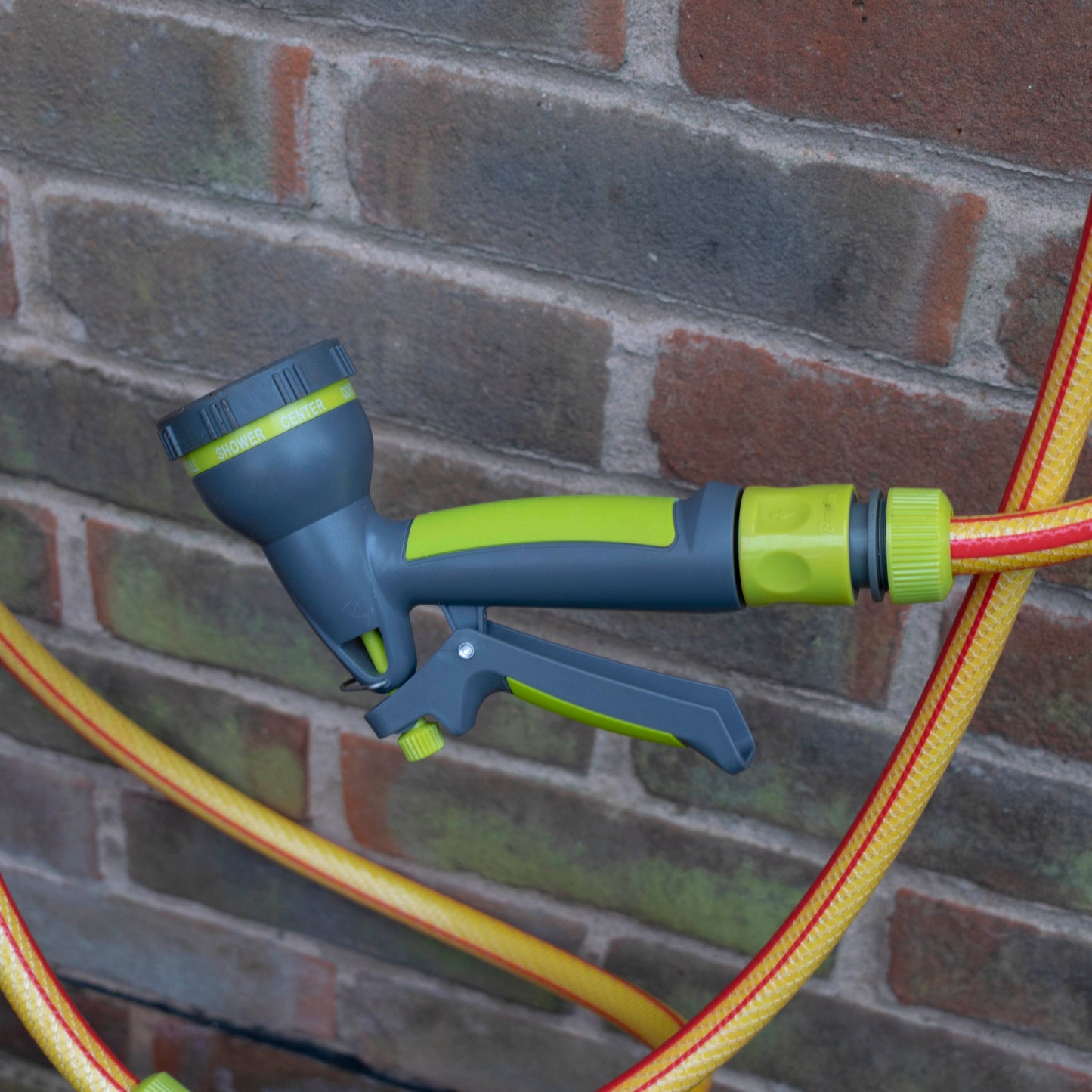 Lime Multi‑Pattern Adjustable Garden Hose Spray Gun