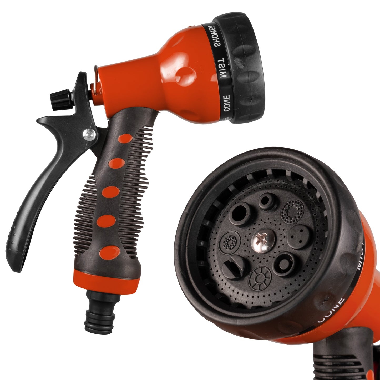 Cost Wise Hose Gun Water Sprayer with Adjustable 8-Pattern Nozzle, Orange