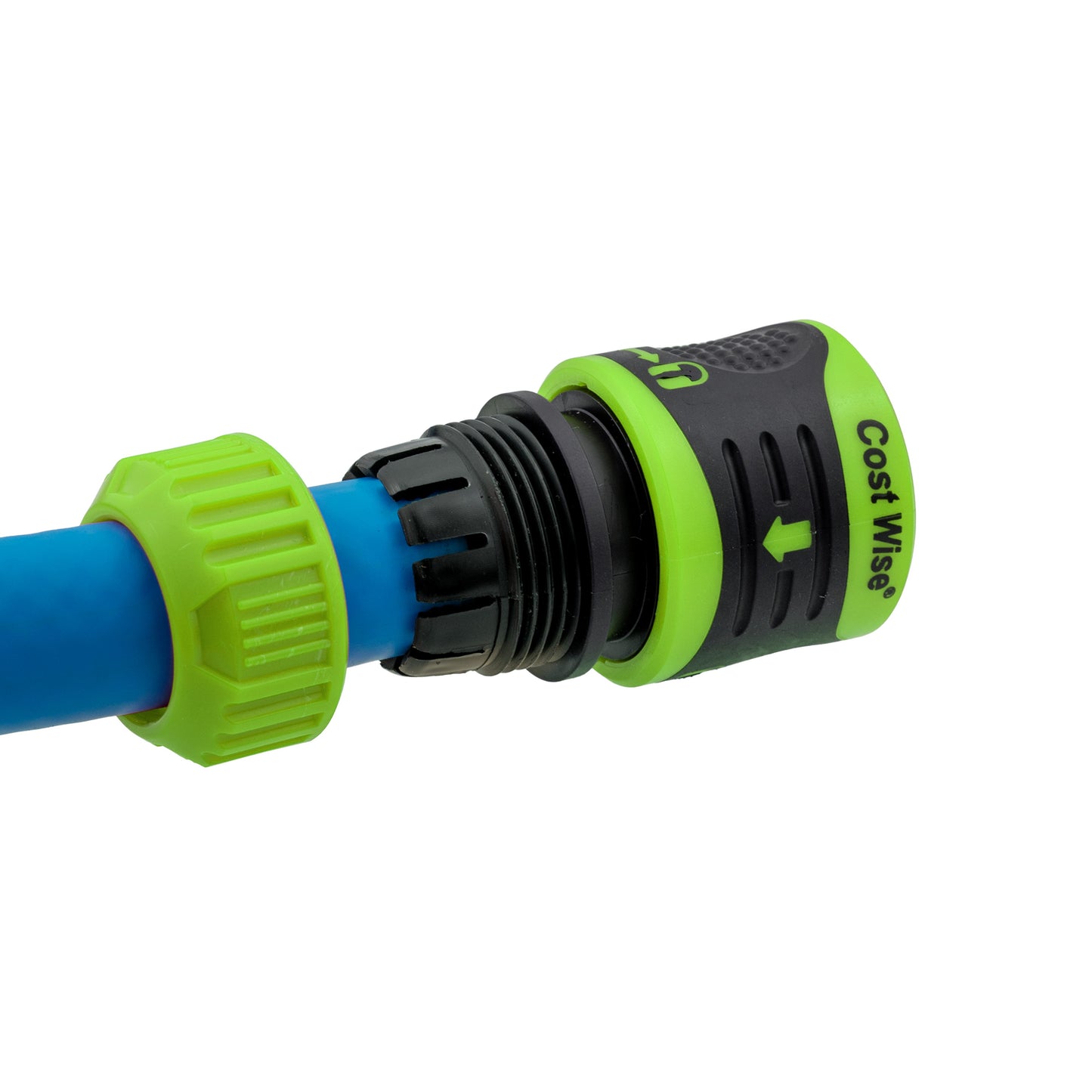 High-Quality Yellow Garden Hose with Green Locking Connectors