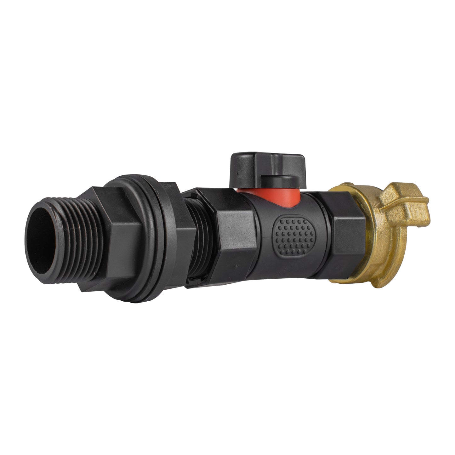 Water Butt Connector 3/4" BSP with In-Line BSPF Valve and Geka-Type Fitting