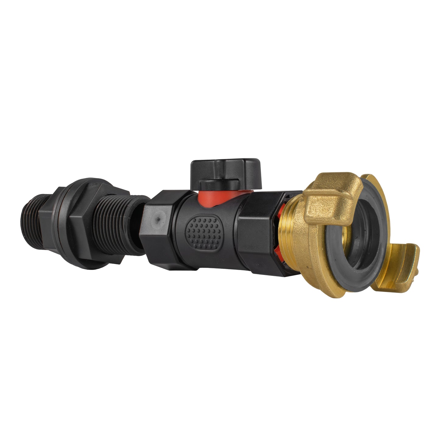 Water Butt Connector 3/4" BSP with In-Line BSPF Valve and Geka-Type Fitting