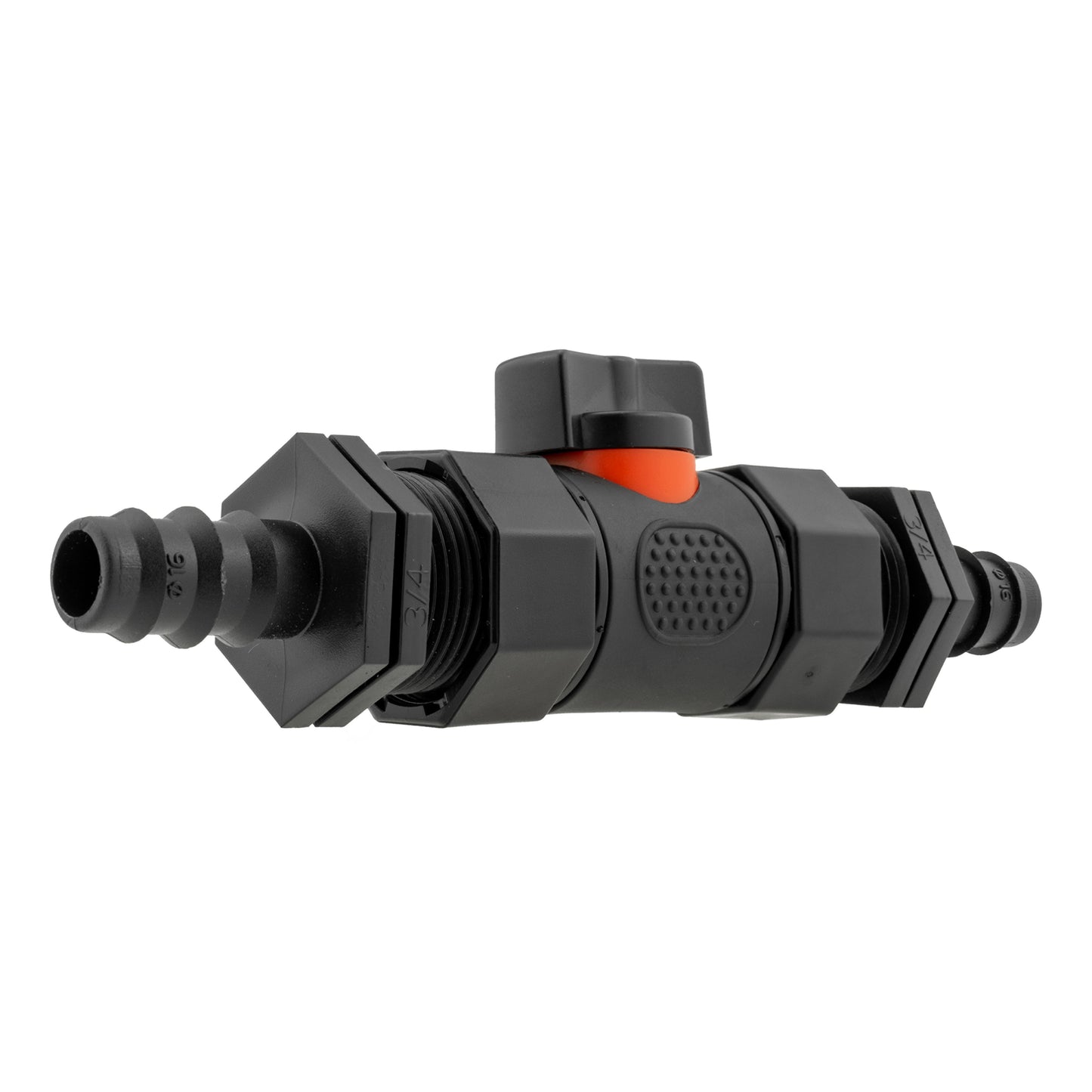 In-Line BSP Female Valve with Dual 16mm Barbed Pipe Joiners