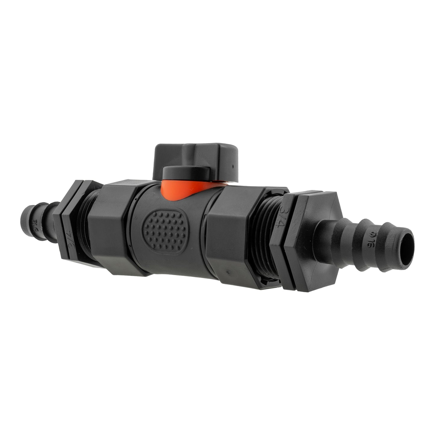 In-Line BSP Female Valve with Dual 16mm Barbed Pipe Joiners