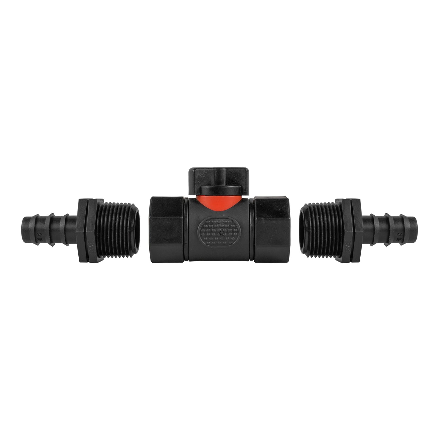 In-Line BSP Female Valve with Dual 16mm Barbed Pipe Joiners