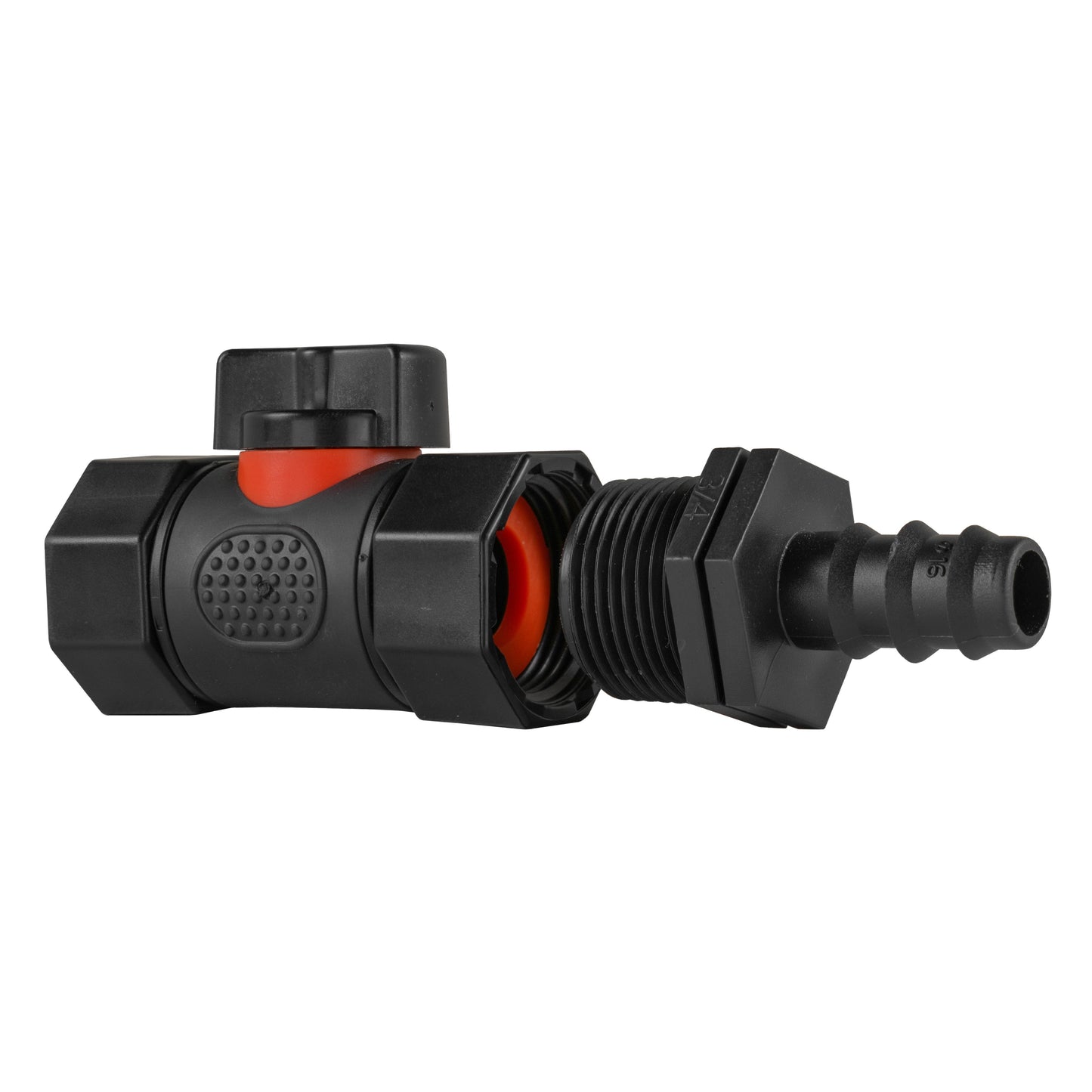 16mm Straight Hose Joiner with Integrated BSPF Valve