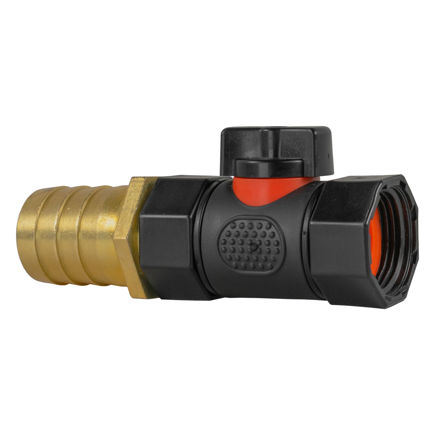 25mm Brass Hose Barb with In-Line BSP Female Threaded Valve