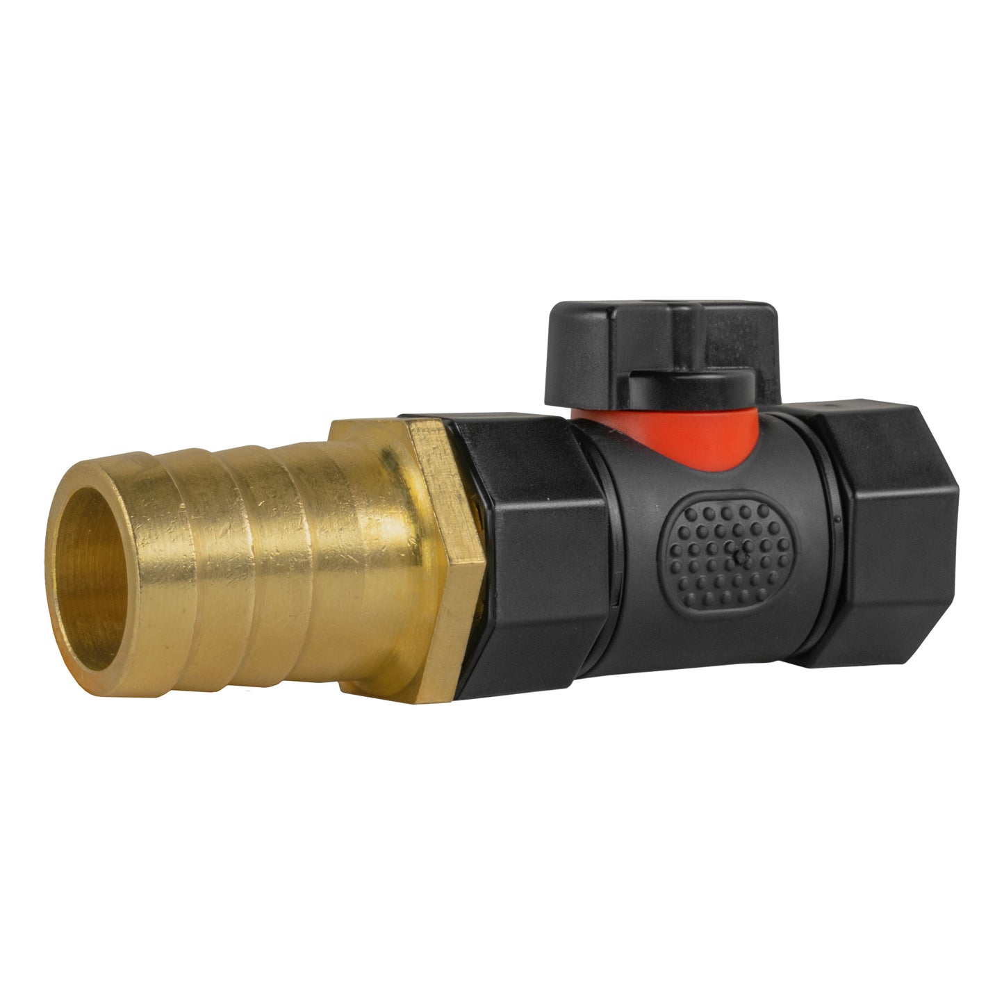 25mm Brass Hose Barb with In-Line BSP Female Threaded Valve