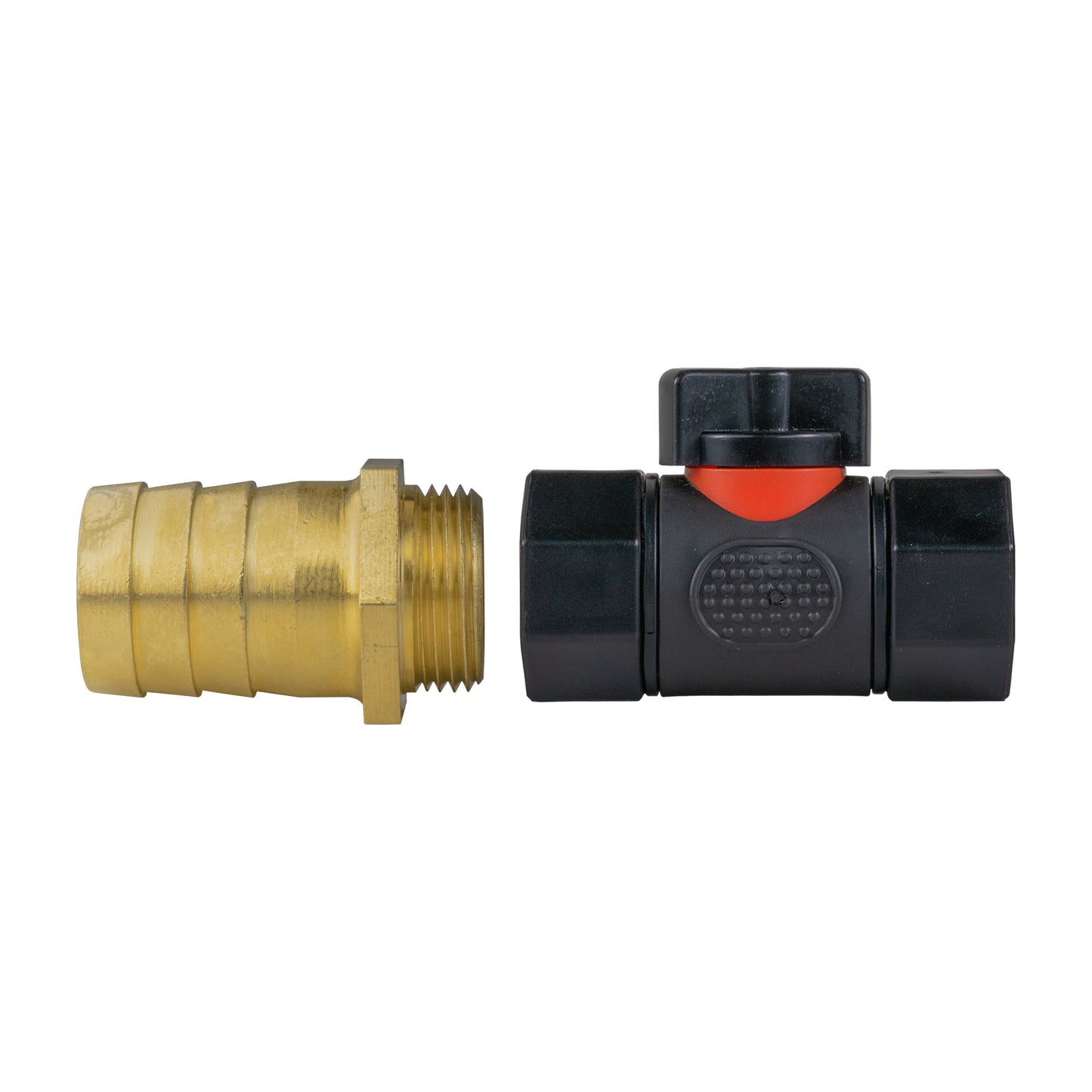 25mm Brass Hose Barb with In-Line BSP Female Threaded Valve