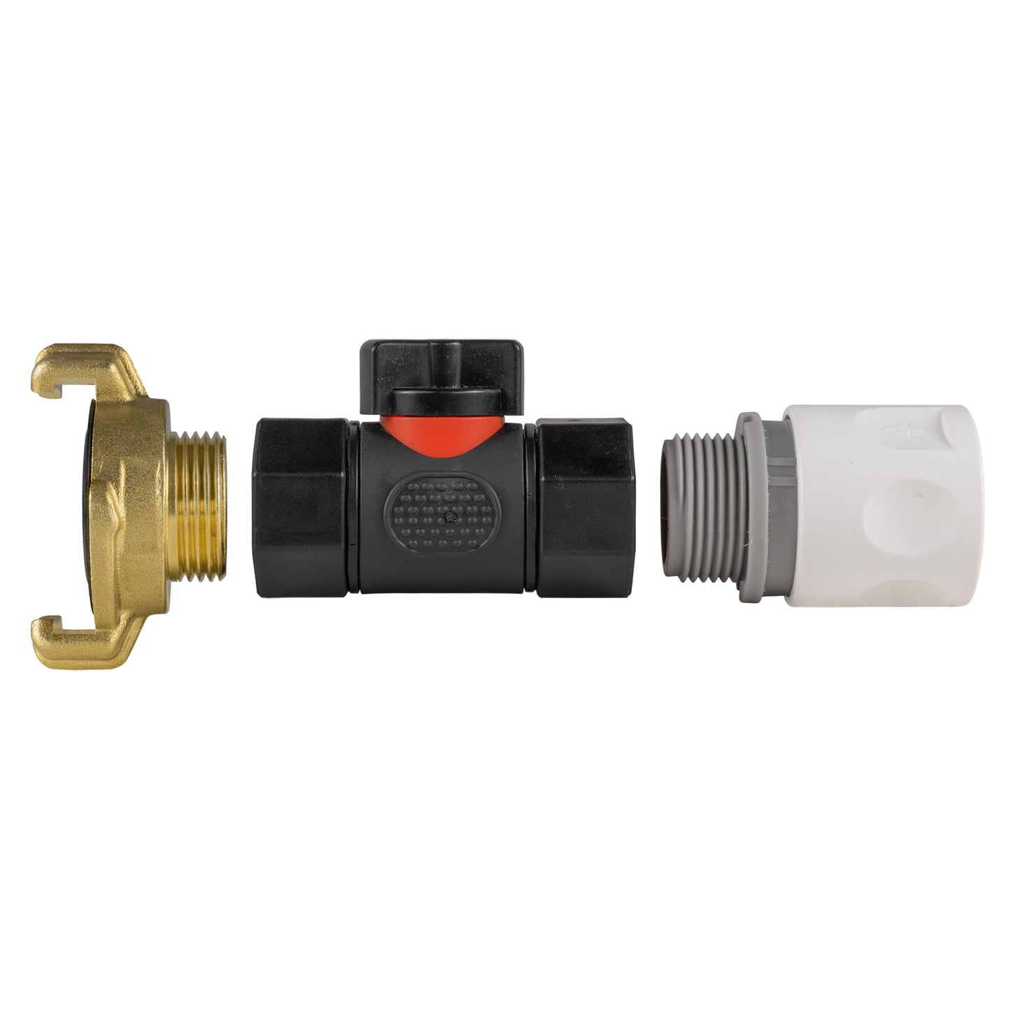 Geka-Type Coupling with In-Line BSPF Valve and Hose Connector WL