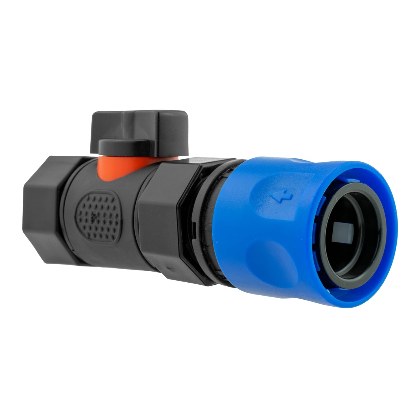 Blue Hose Connector with BSPF In-Line Threaded Valve